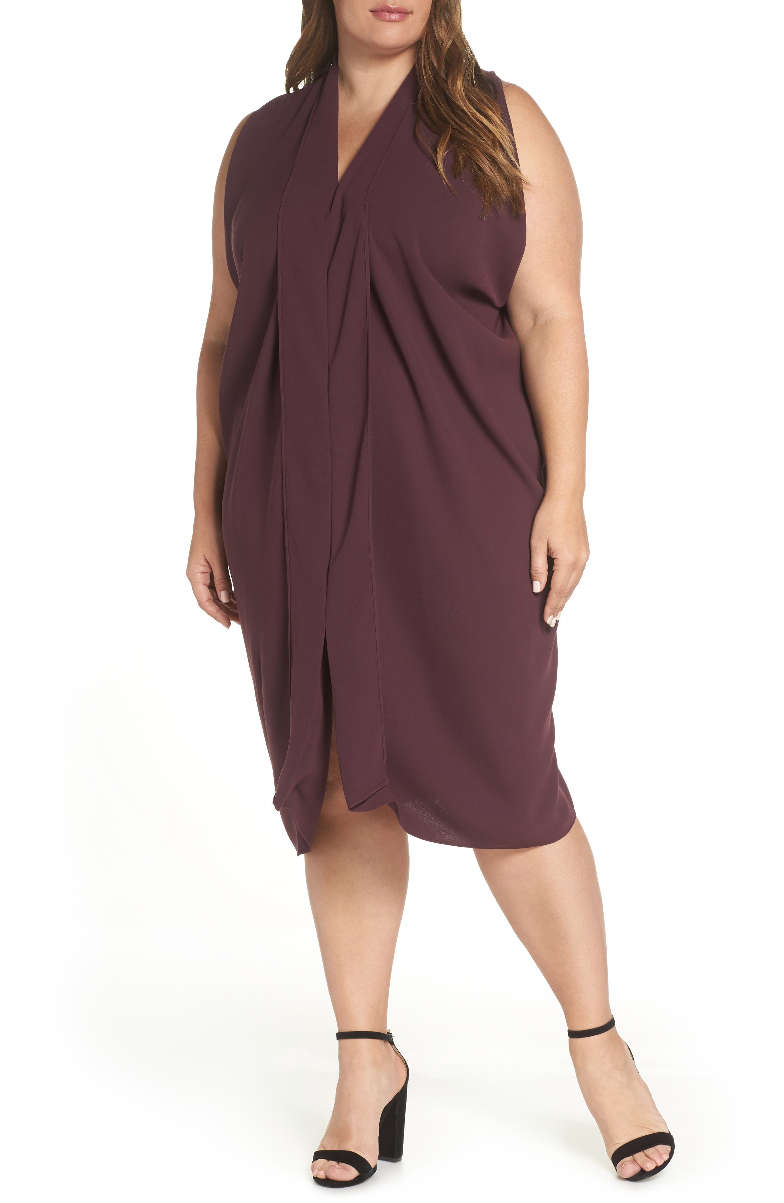 Plus Size Rachel Rachel Roy Daina Drapey Midi Dress, Blue