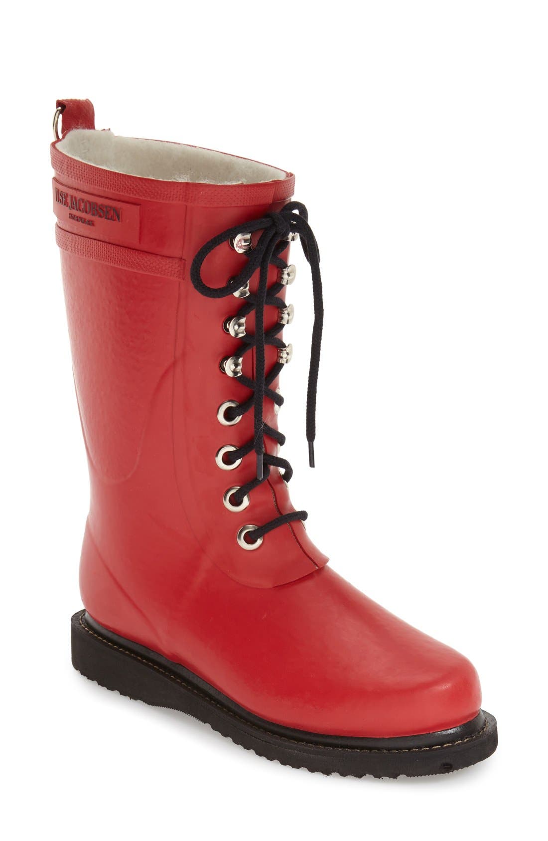 Ilse Jacobsen Rubber Waterproof Boot, Red