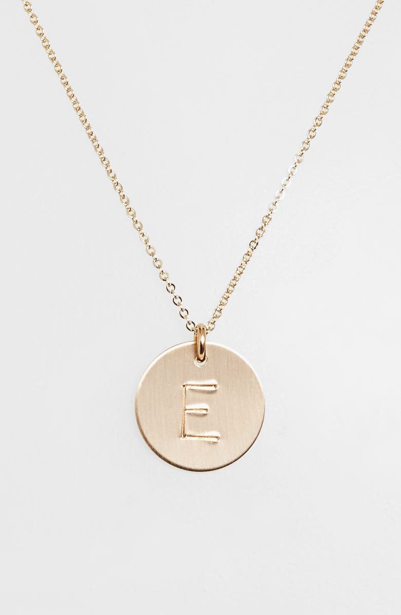 Nashelle 14k Gold Fill Initial Disc Necklace Nordstrom 14k Gold Fill Initial Disc Necklace Main