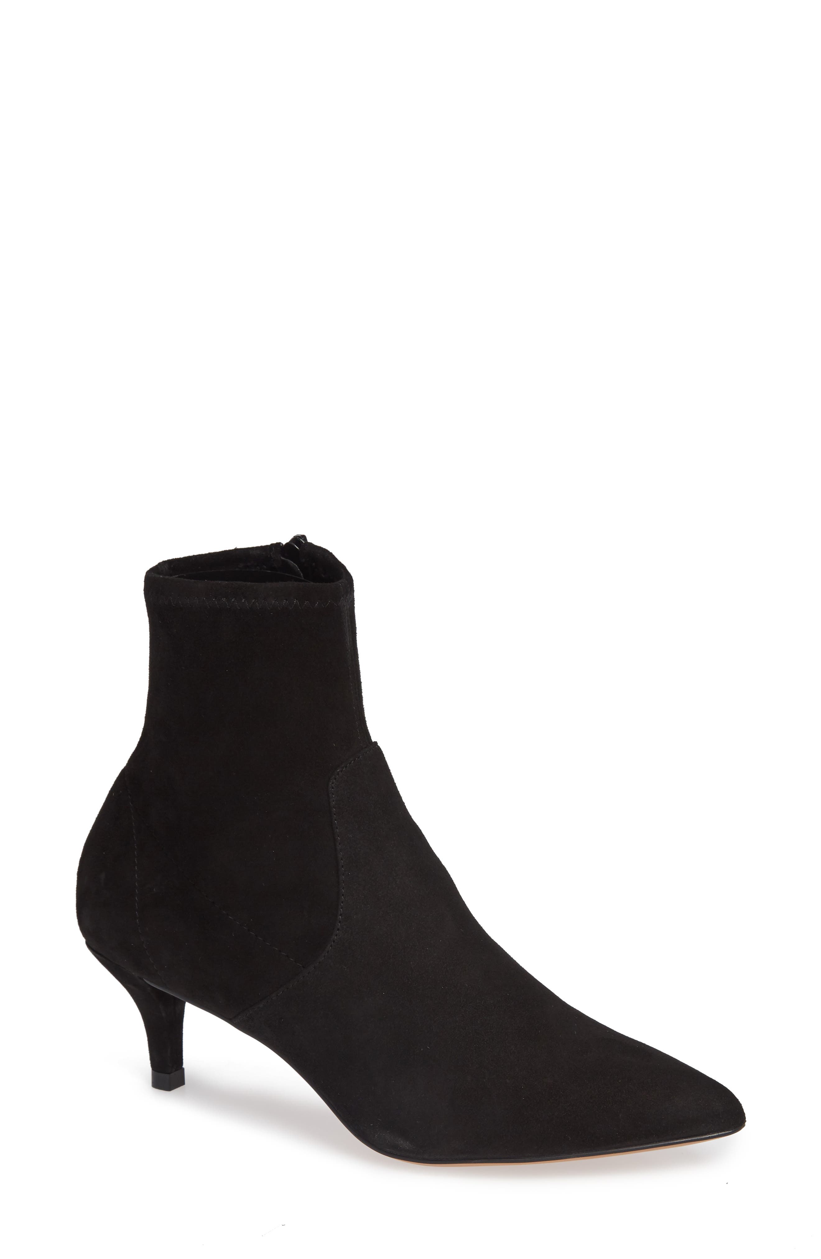 Black Suede Studio Selena Bootie, Black
