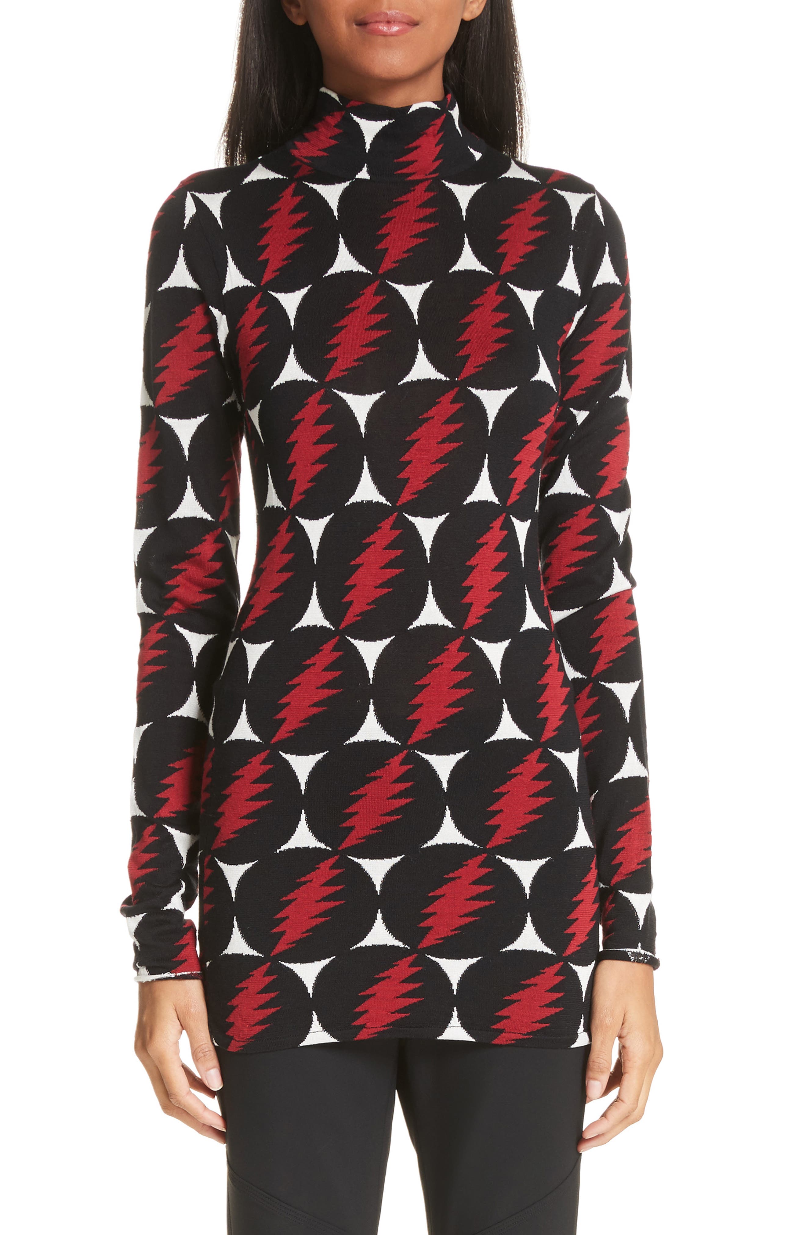 Proenza Schouler Lightning Print Silk Sweater