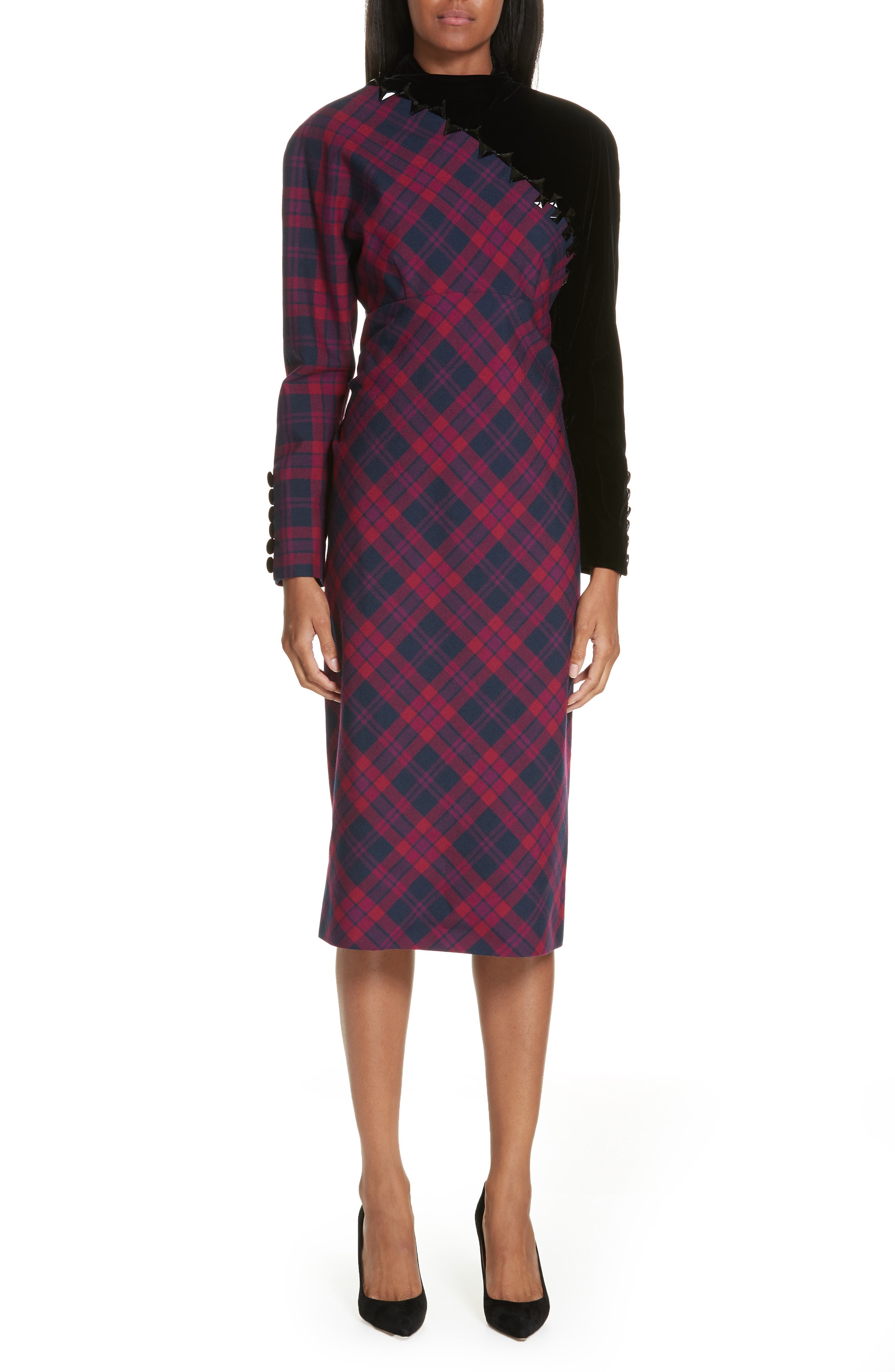 Marc Jacobs Embellished Plaid Dress, Pink