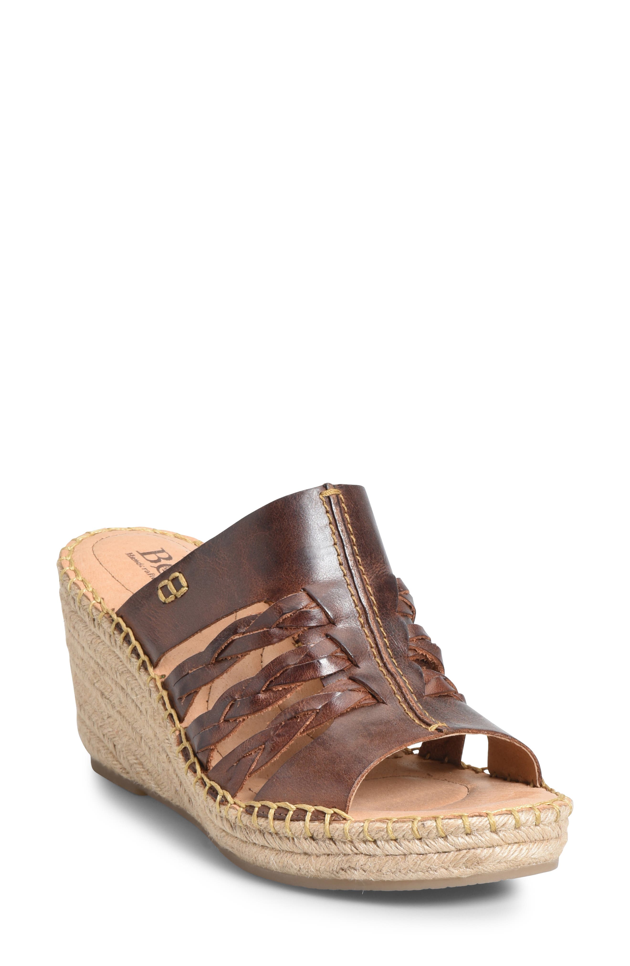 B?rn Pinal Wedge Slide Sandal, Brown