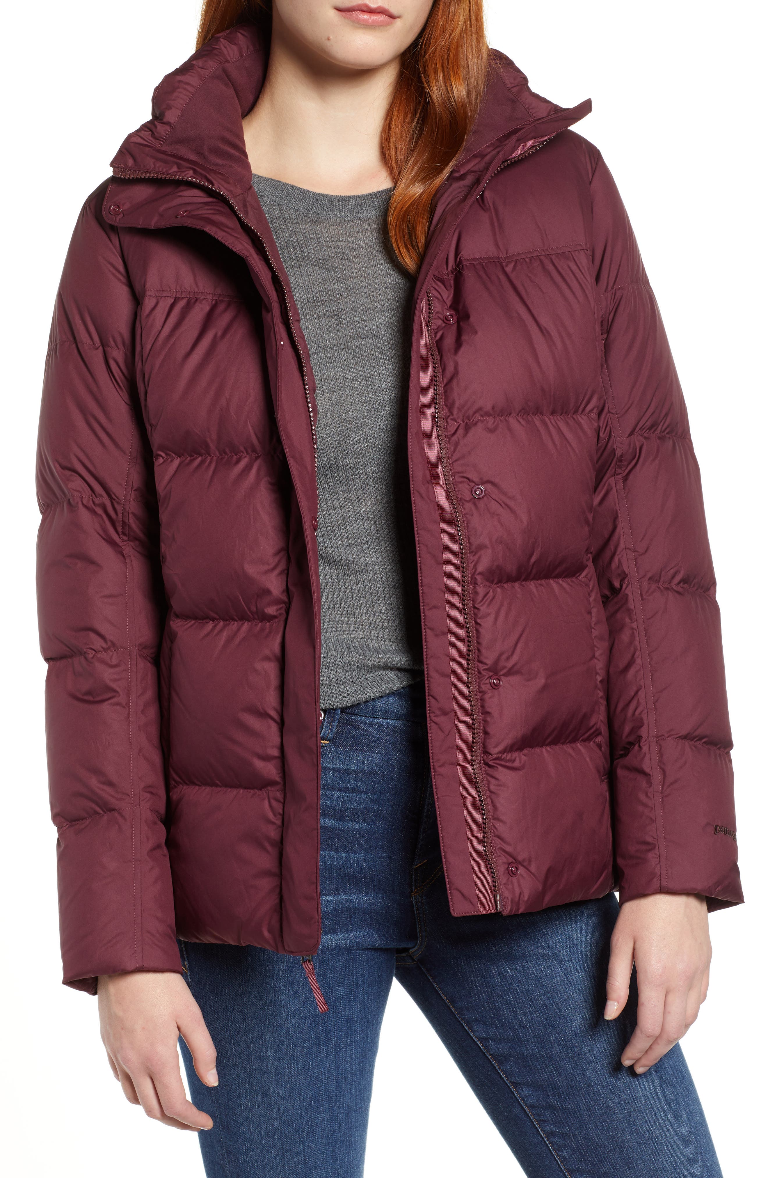Patagonia Down With It Water Repellent Jacket, Burgundy