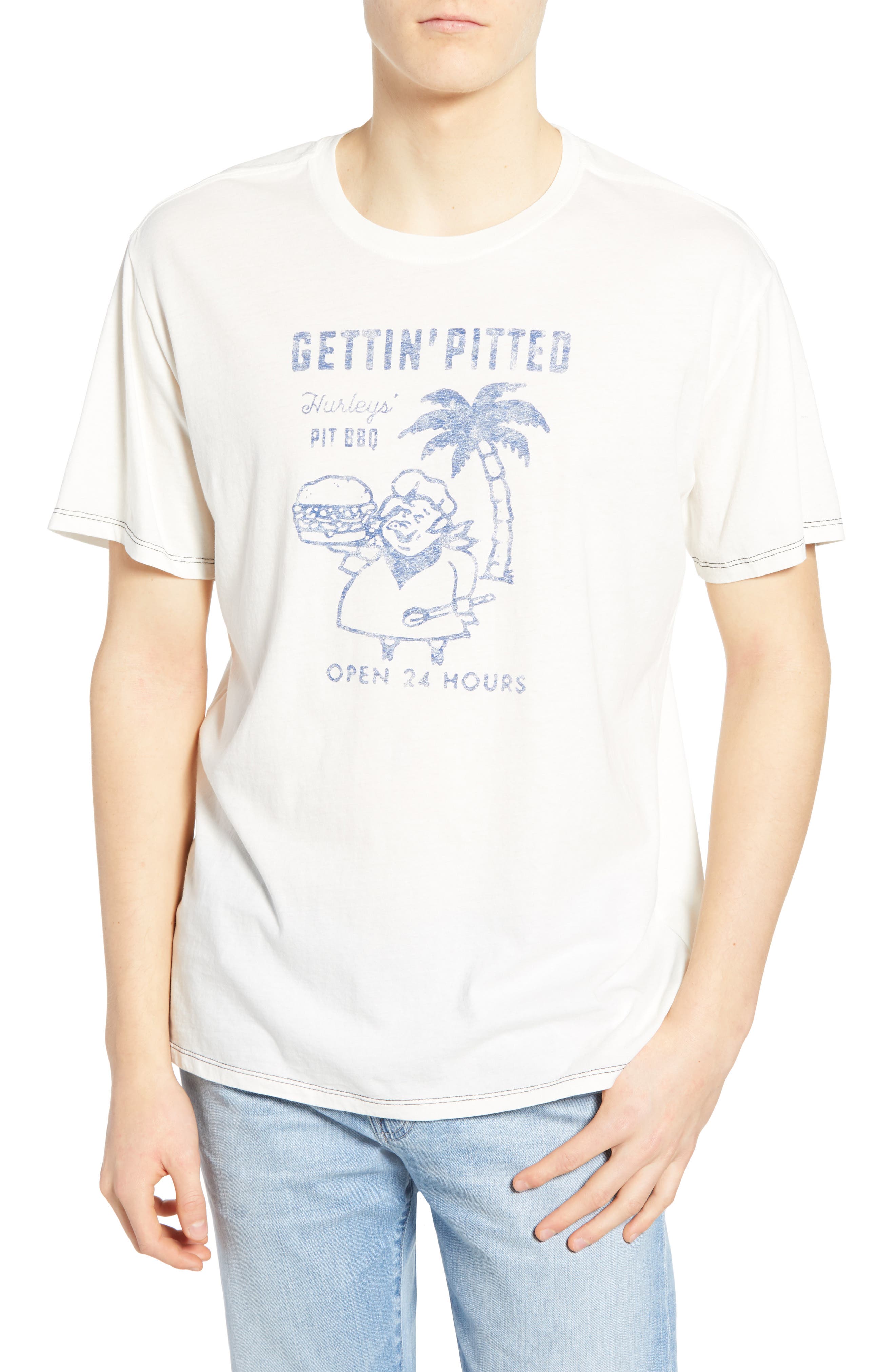 Hurley Get Pitted Lightweight T-Shirt, Ivory