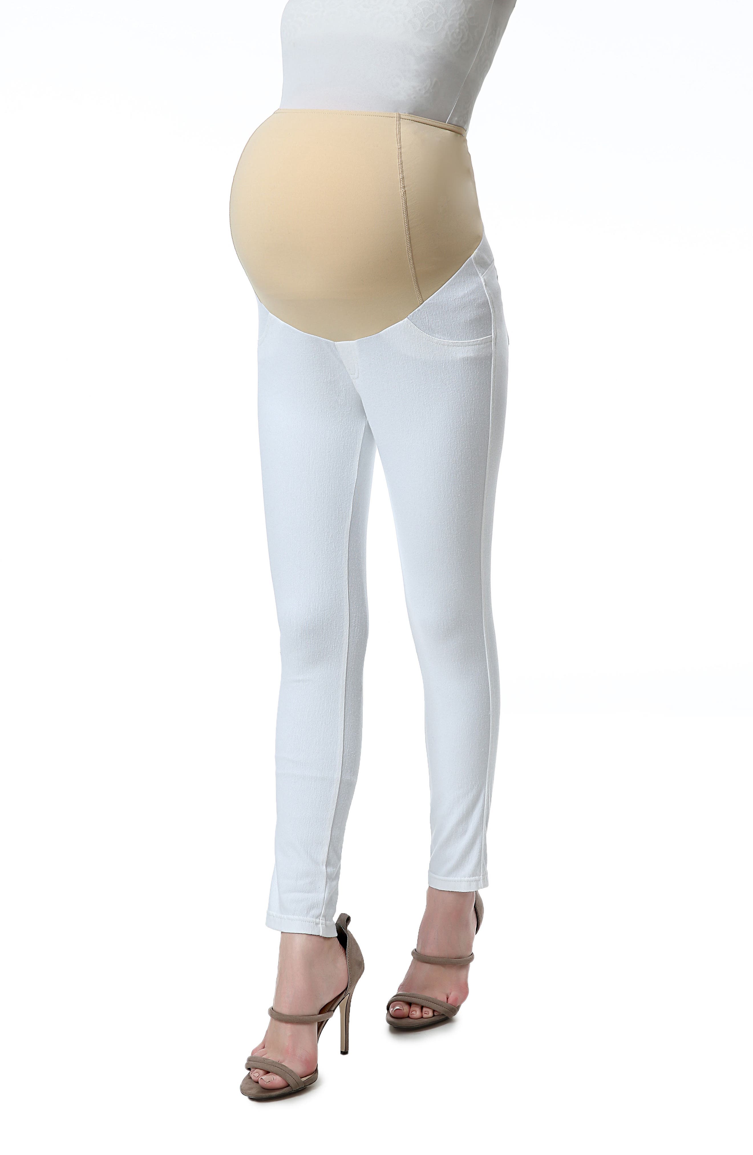 Kimi & Kai Lenora Maternity Leggings, White
