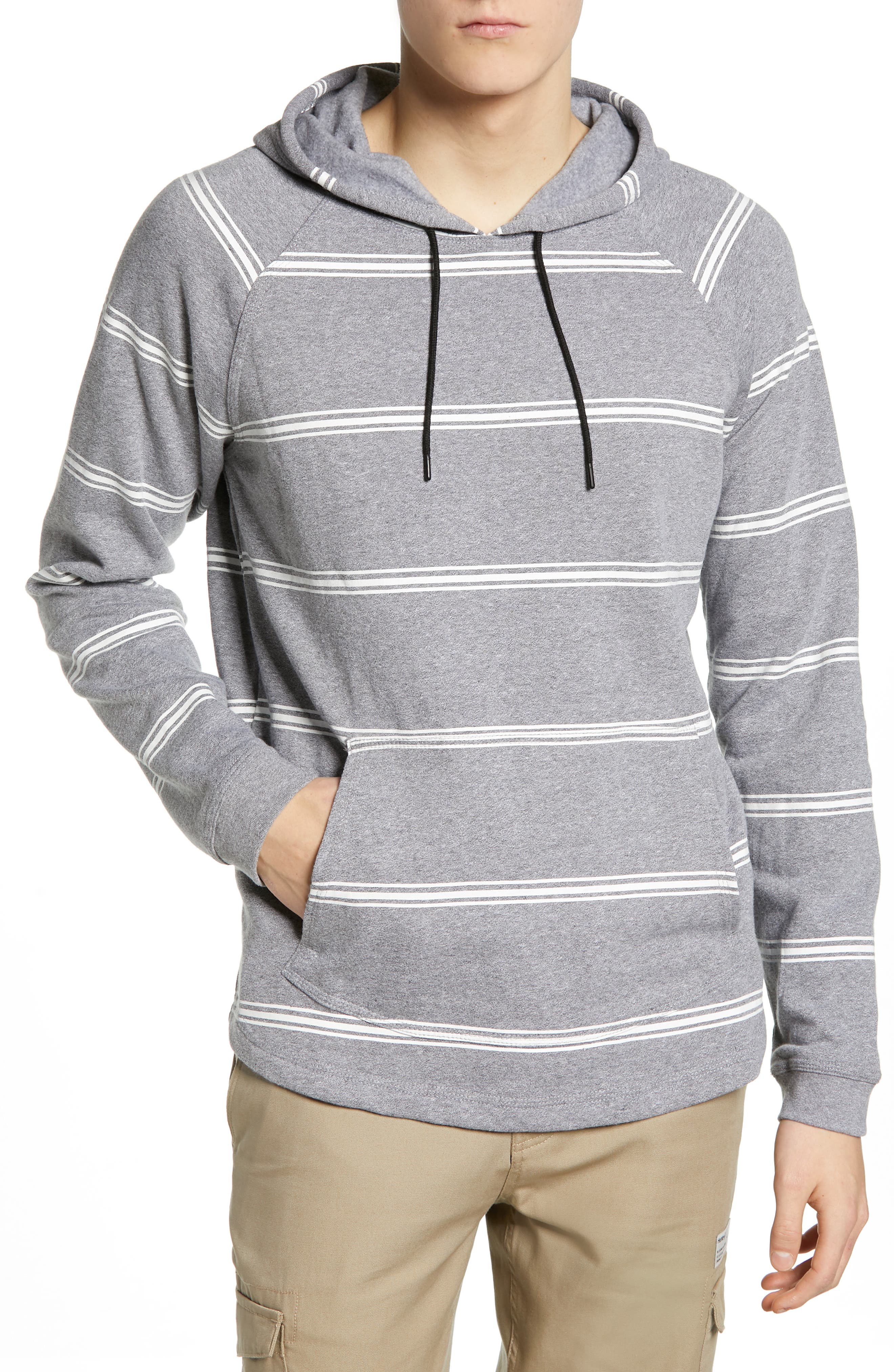Hurley Crone Milled Pullover Hoodie, Grey