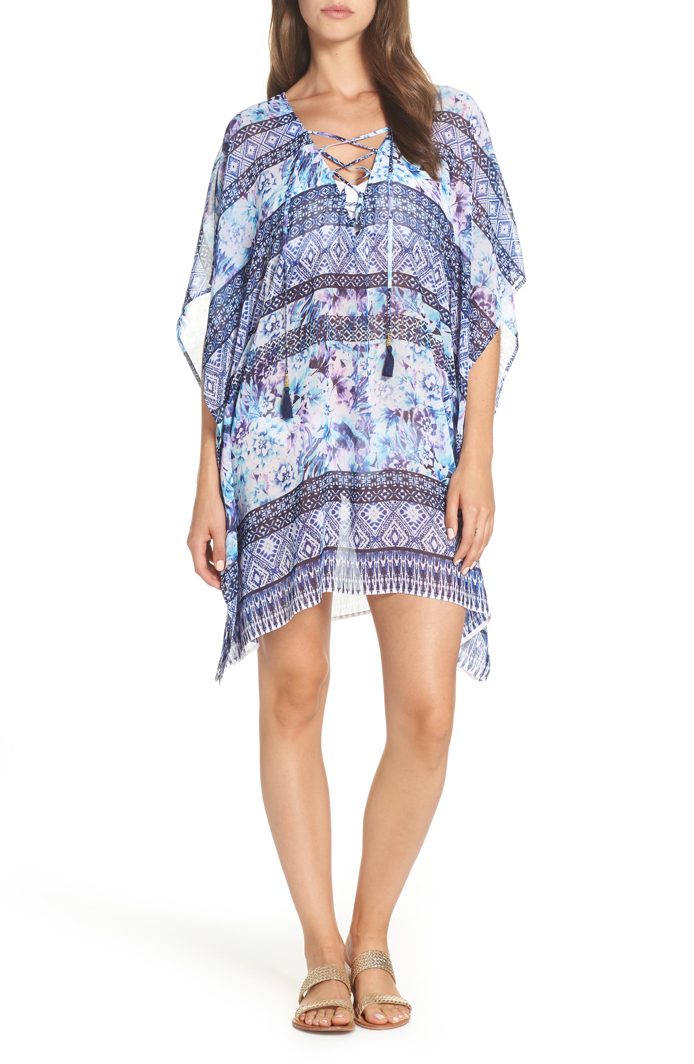 Tommy Bahama Aqua Petals Cover-Up Tunic