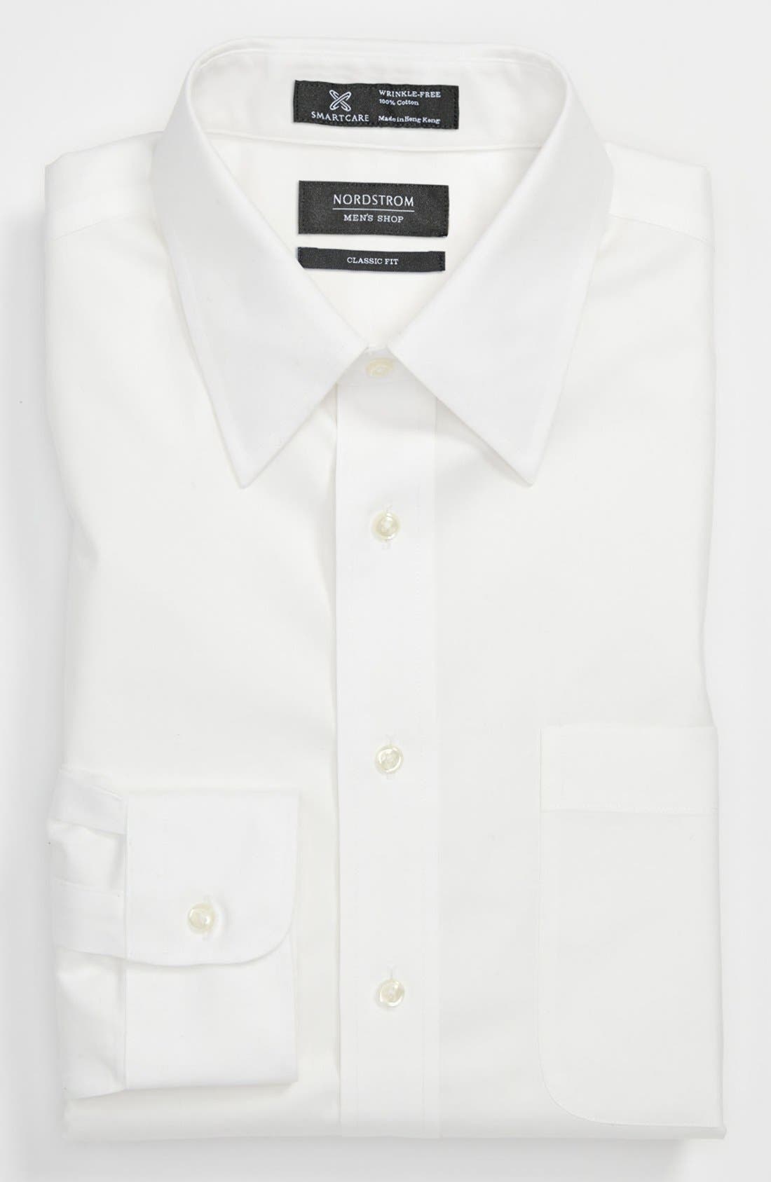 Nordstrom Shop Smartcare(TM) Classic Fit Solid Dress Shirt - White (Online Only)
