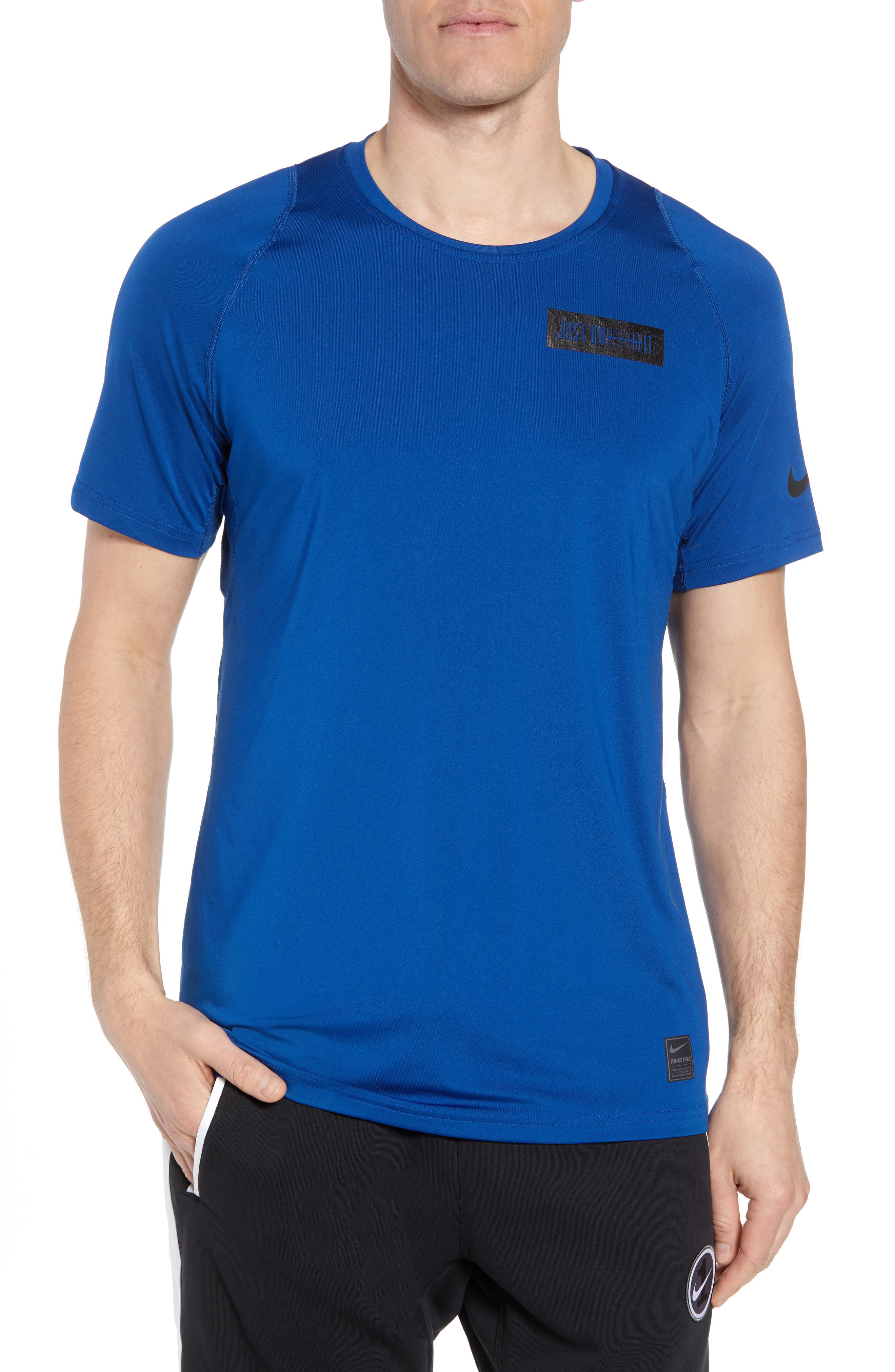 Nike Pro Jdi Logo Dry T-Shirt, Blue