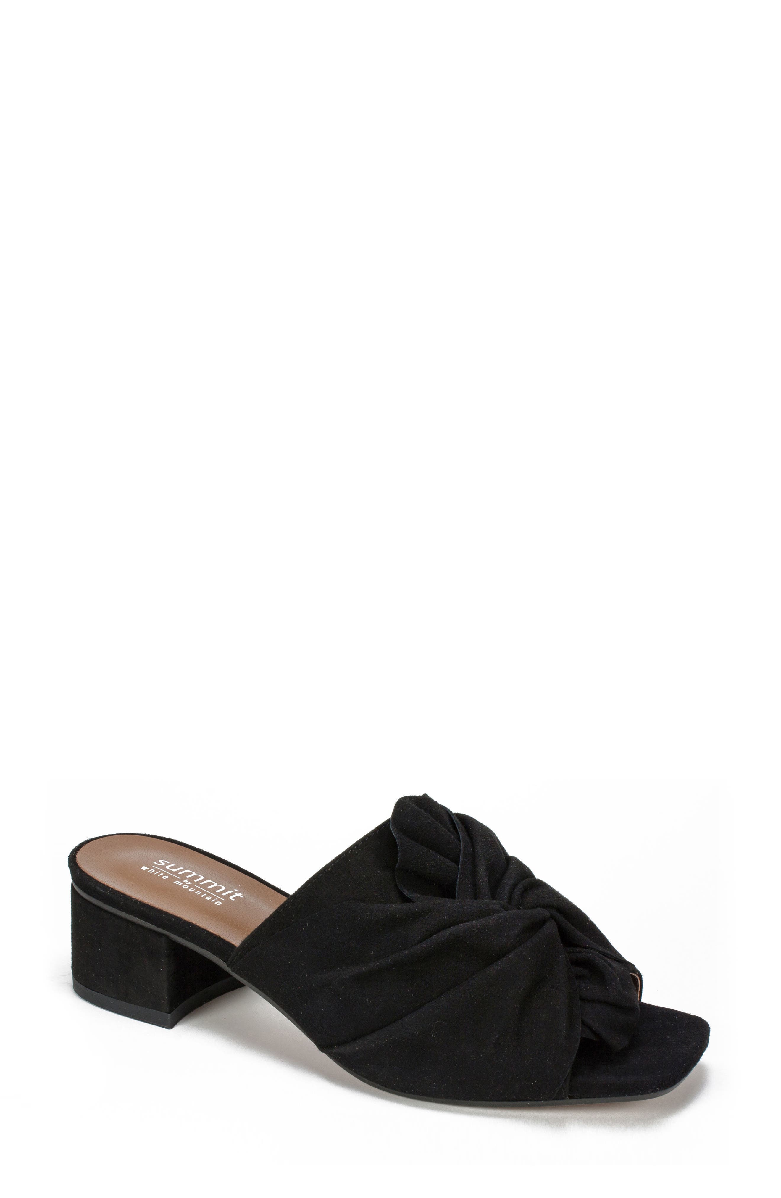 Summit By White Mountain Noelle Block Heel Mule Black