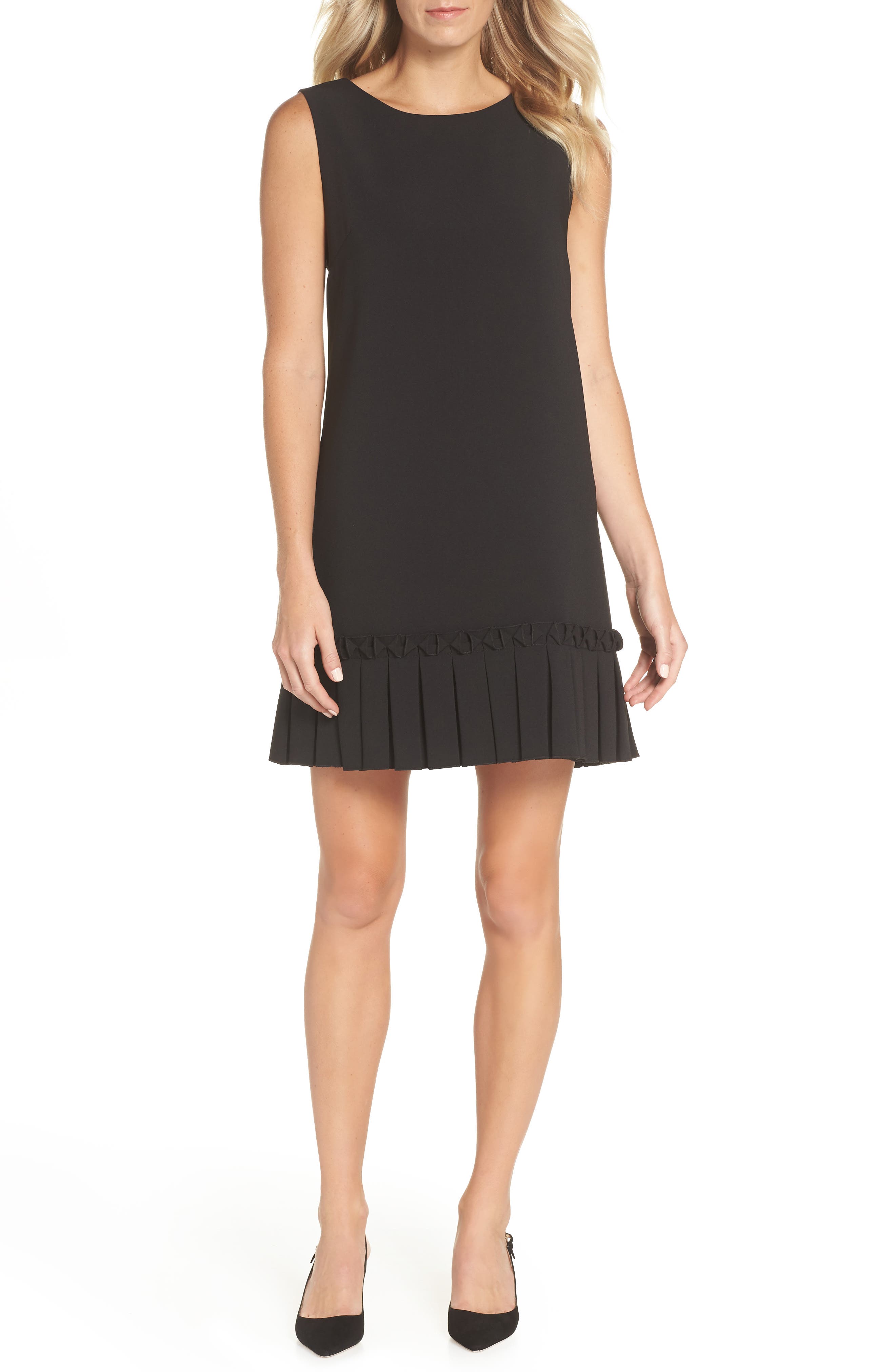 Tahari Pleated Shift Dress Nordstrom
