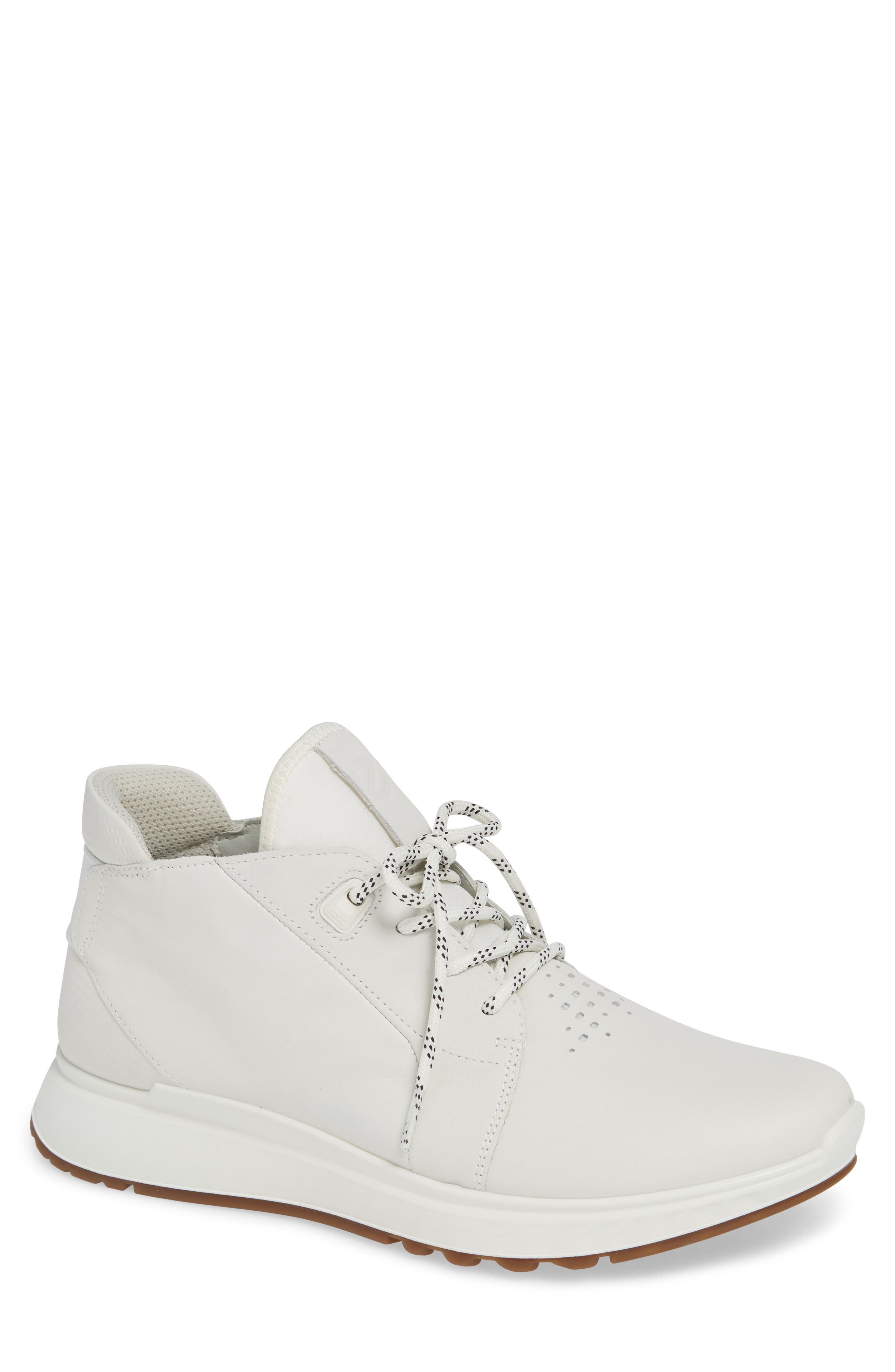 Ecco St1 High Top Zipper Sneaker,9.5 - White