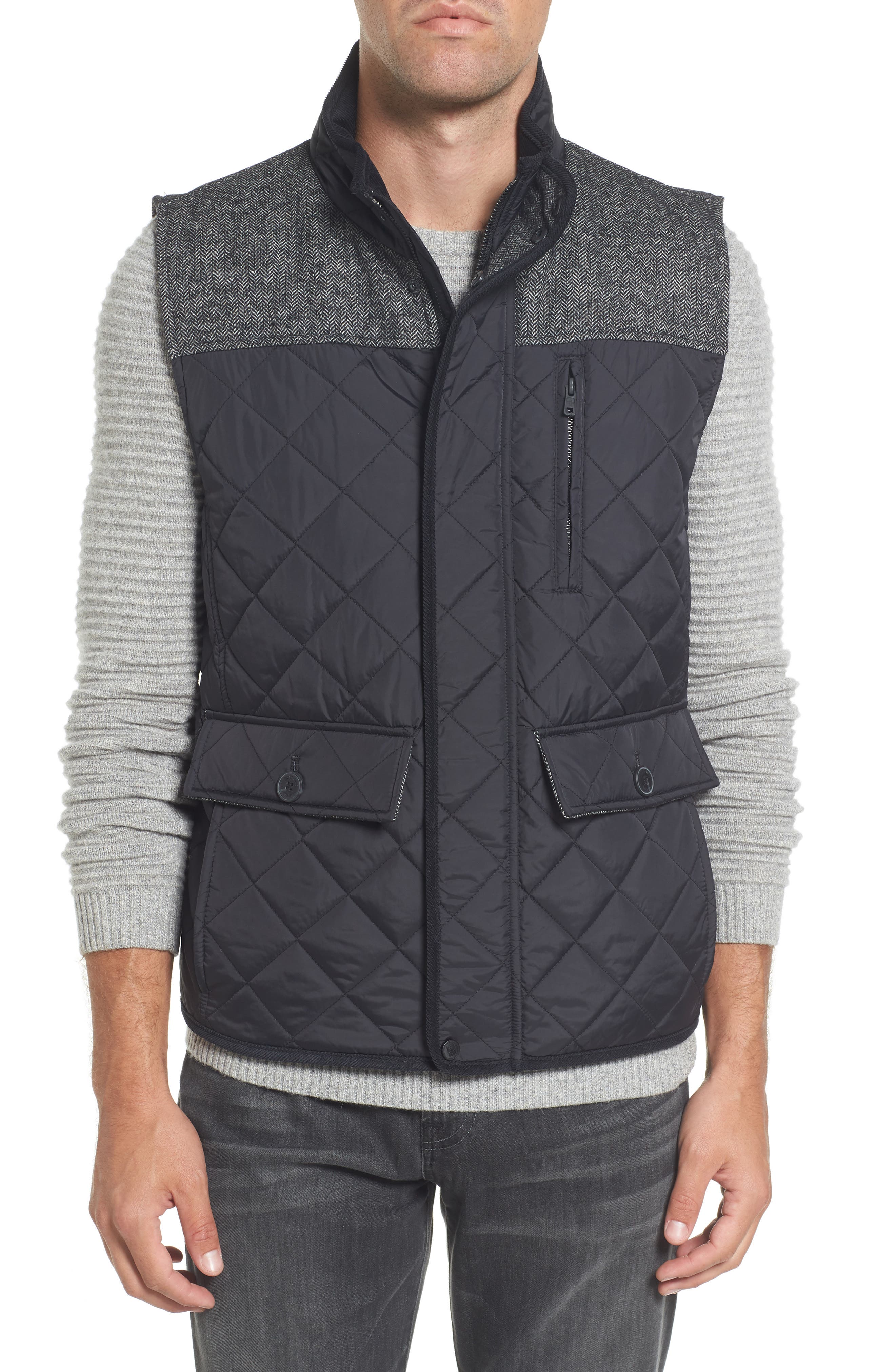 Vince Camuto Quilted Vest, Black