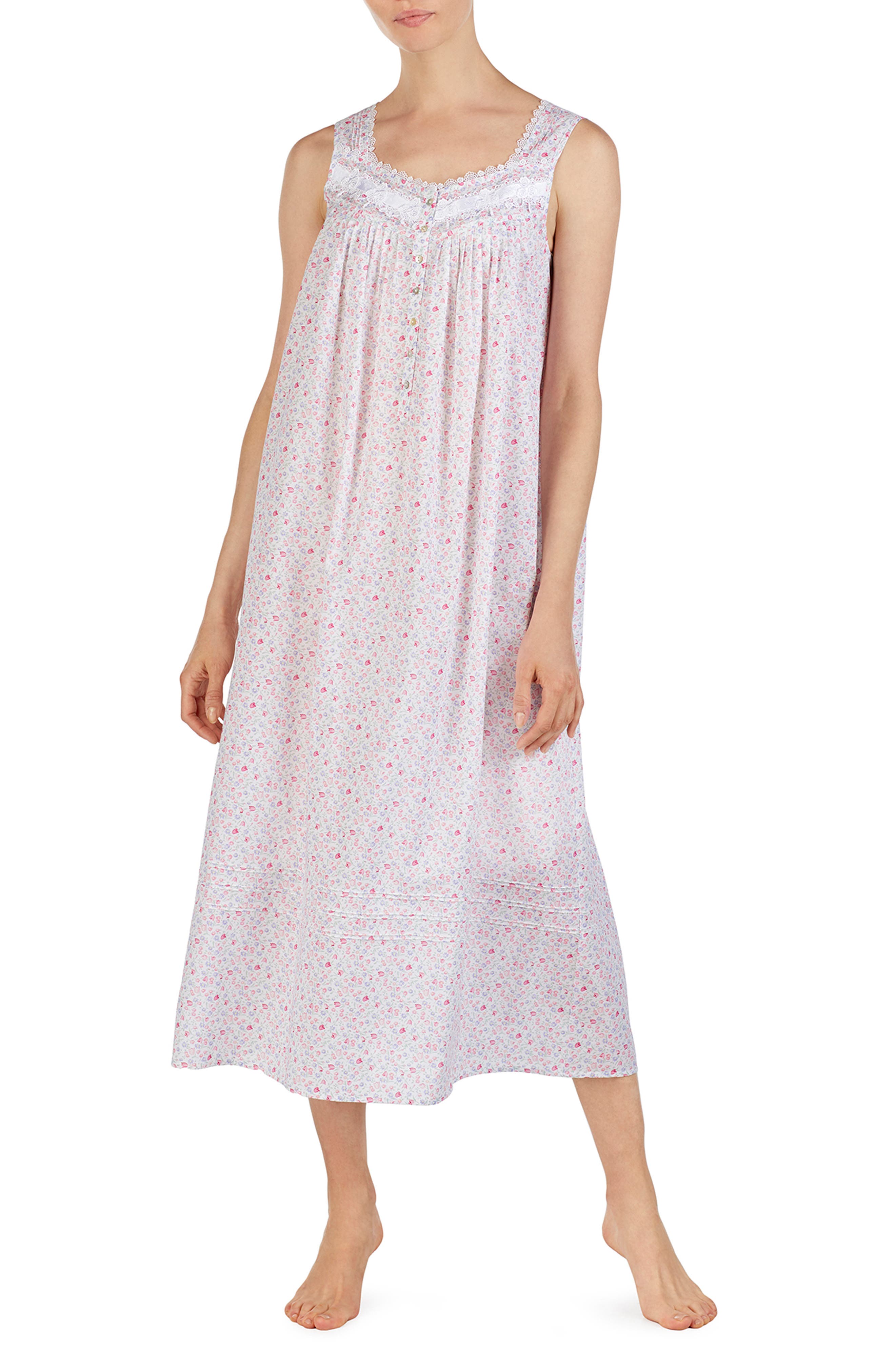 Eileen West Cotton Lawn Nightgown, White