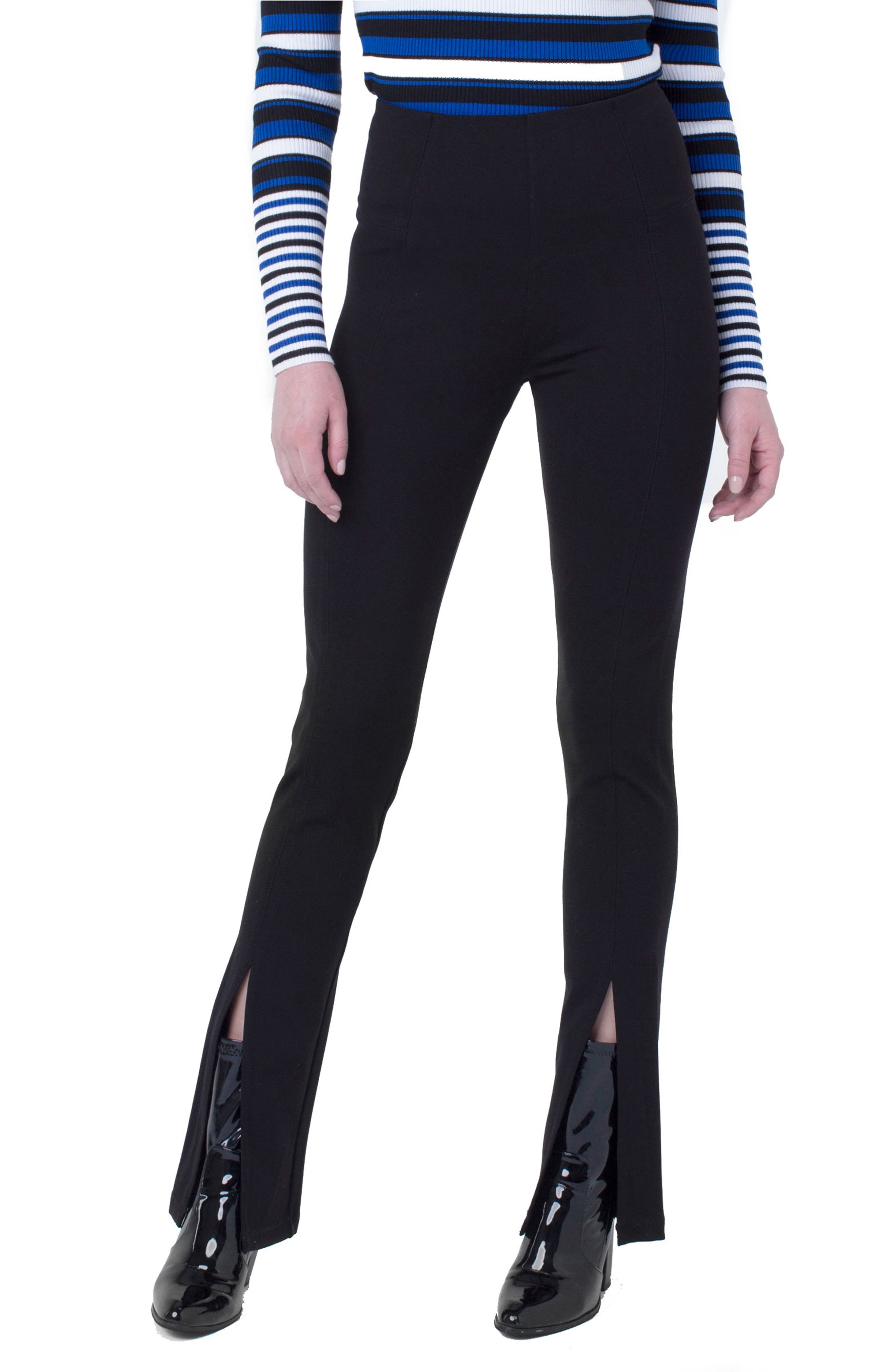 Liverpool Reese High Rise Slit Front Leggings, Black