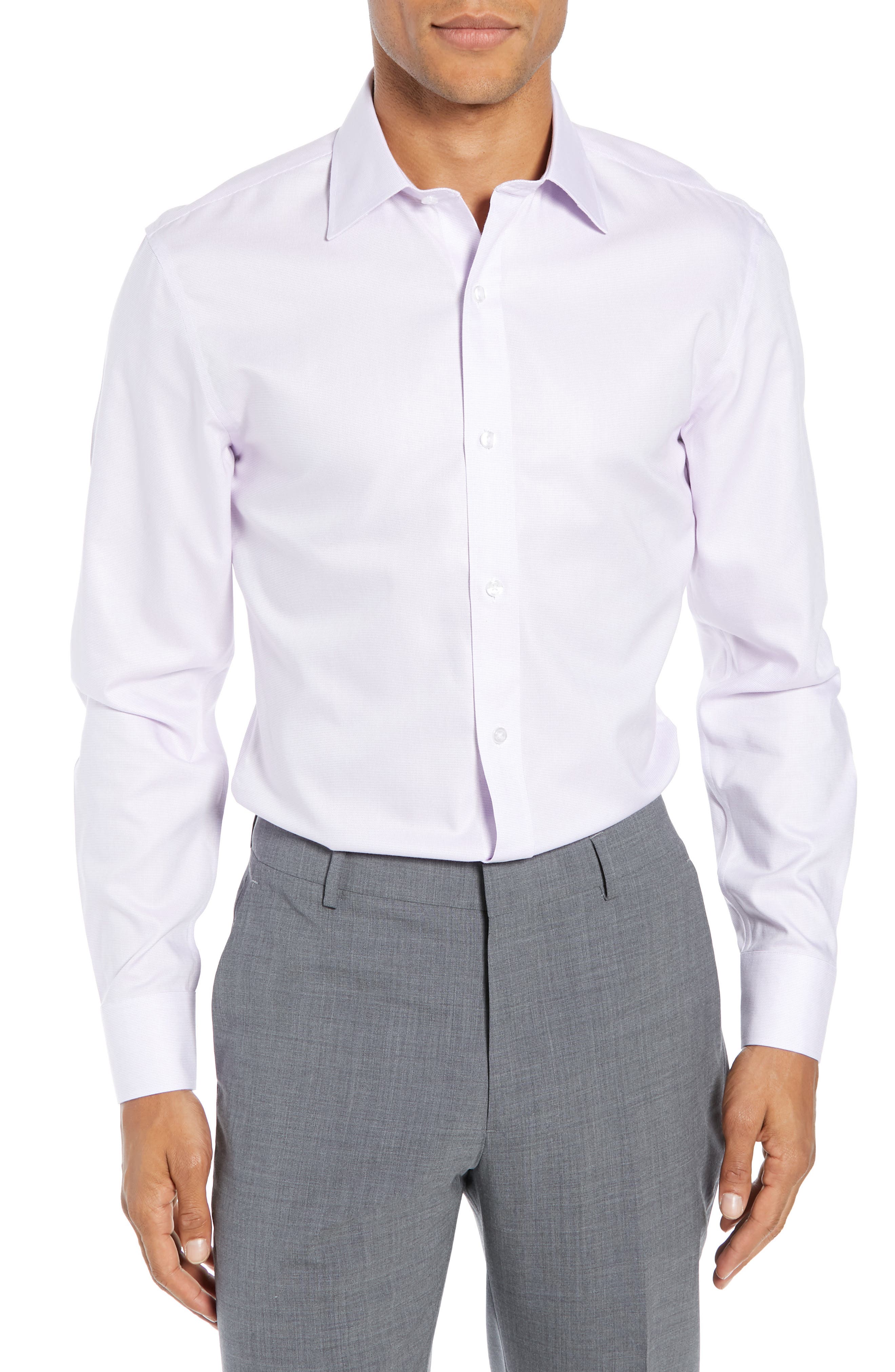 Bonobos Daily Grind Slim Fit Solid Dress Shirt, Purple