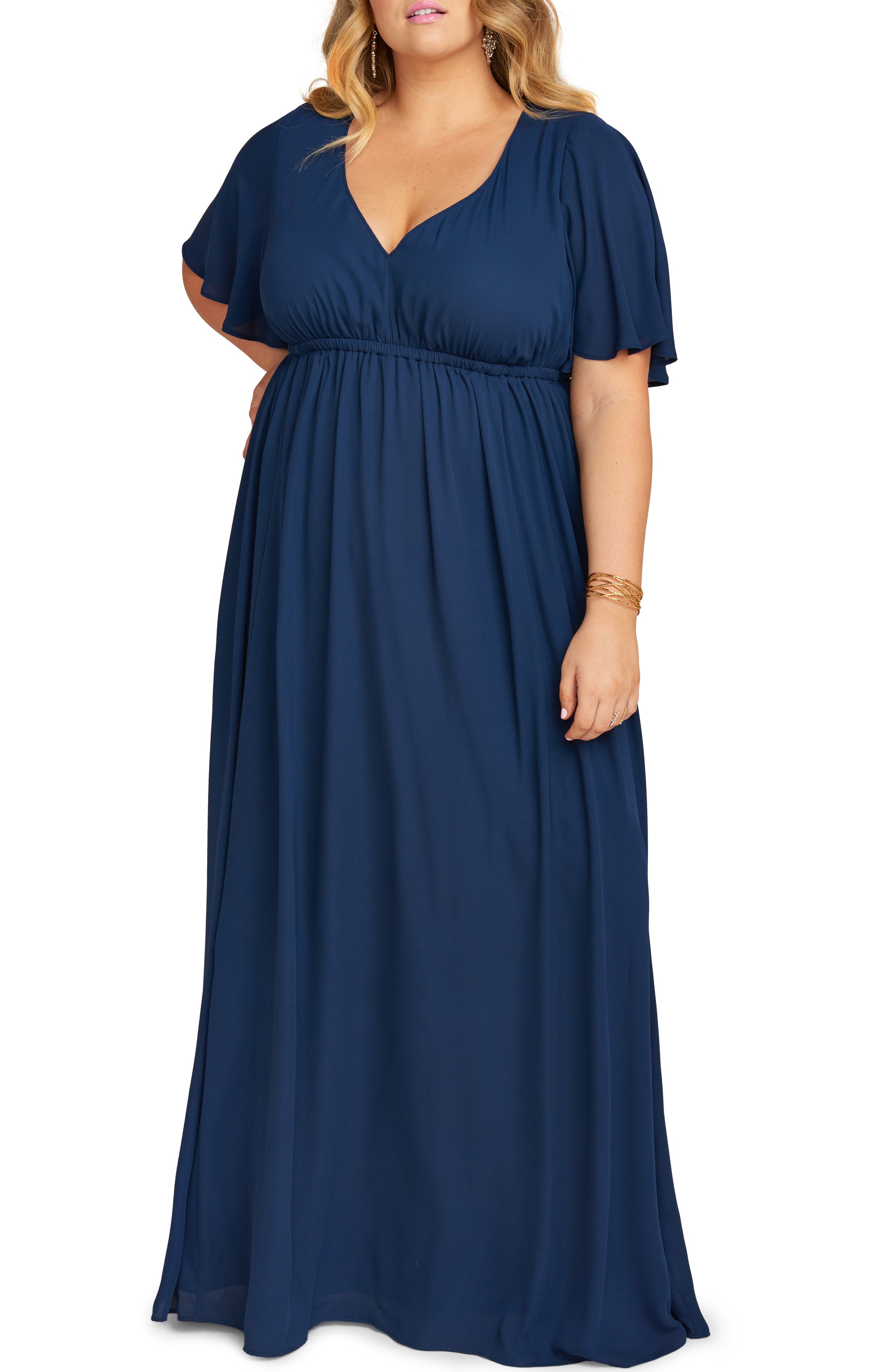 Plus Size Show Me Your Mumu Emily Evening Dress, Blue