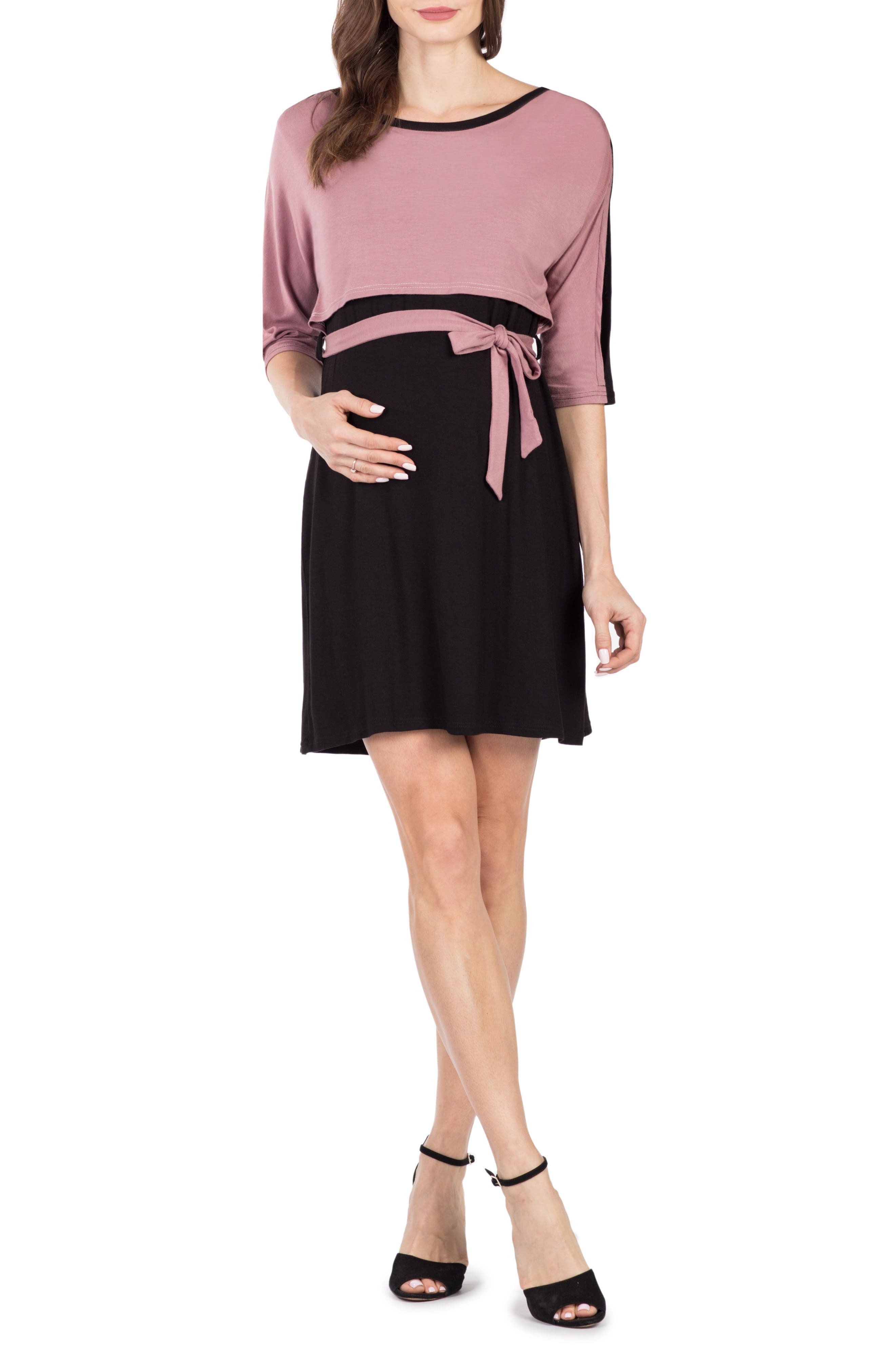 Savi Mom Siena Maternity/nursing Dress, Black