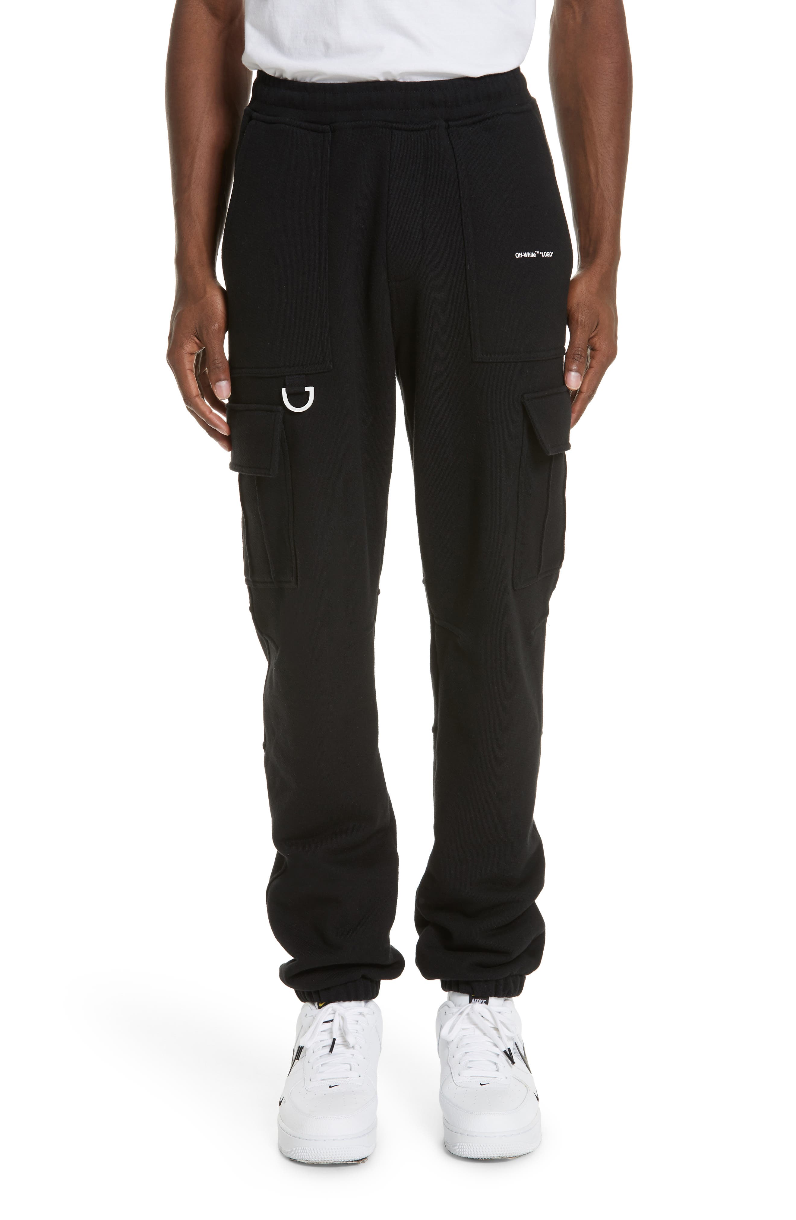 Off-White Cargo Jogger Pants, Black