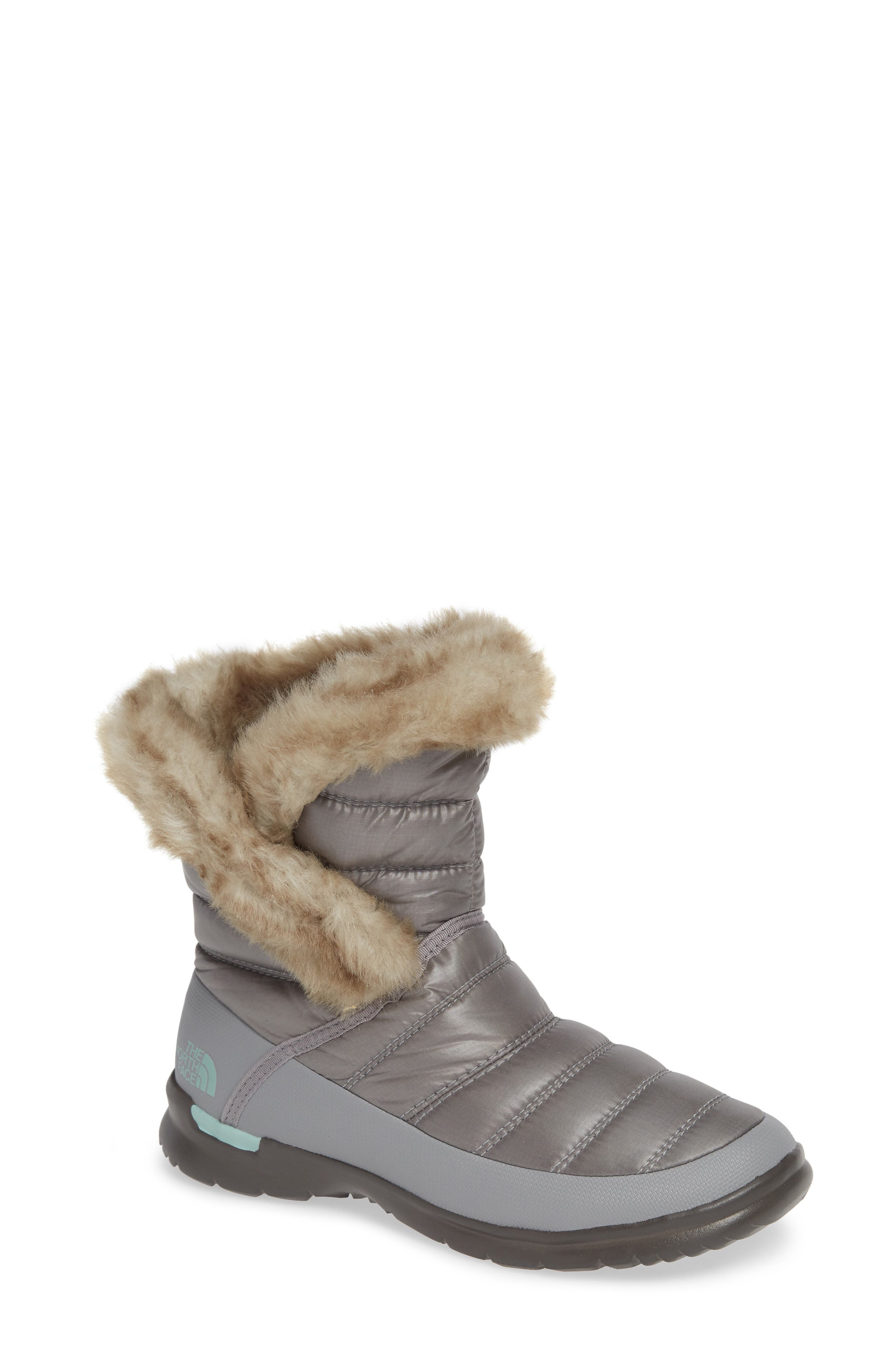 The North Face Microbaffle Waterproof Thermoball Insulated Winter Boot, Grey