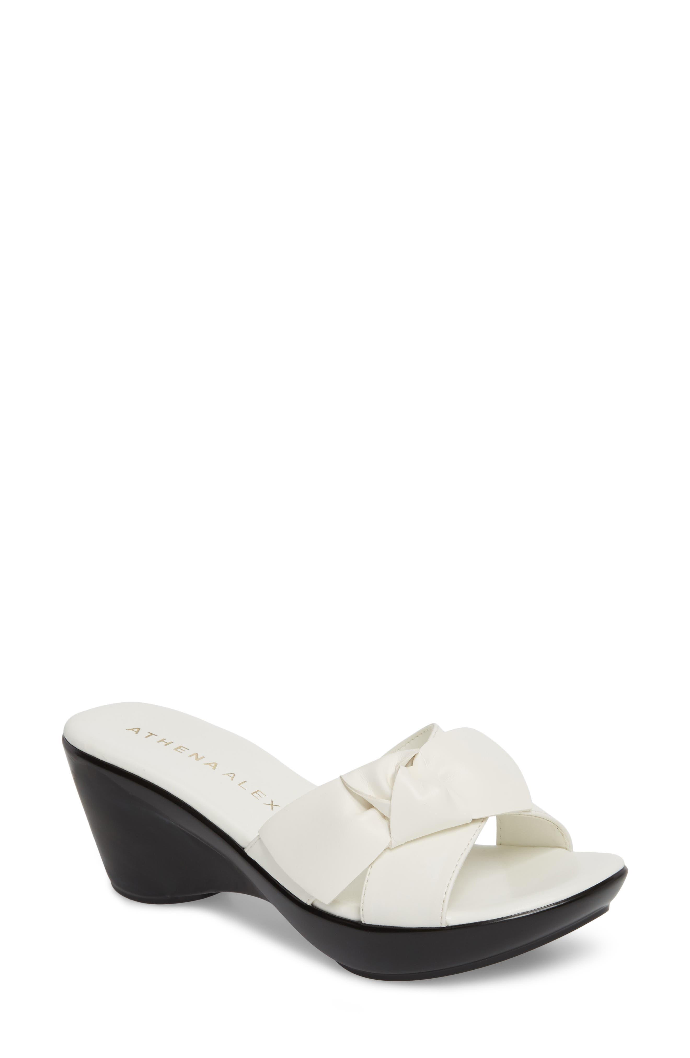 Athena Alexander Giada Wedge Sandal, White