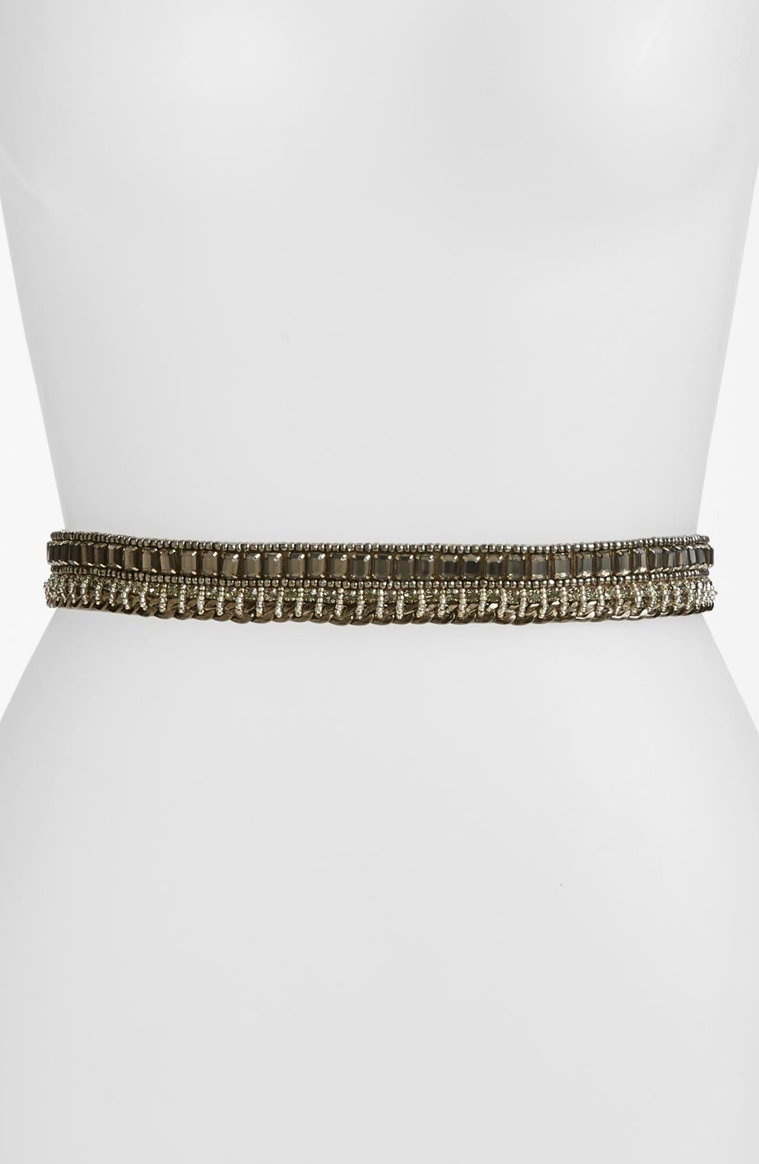 Glint Crystal Chain Stretch Belt Nordstrom