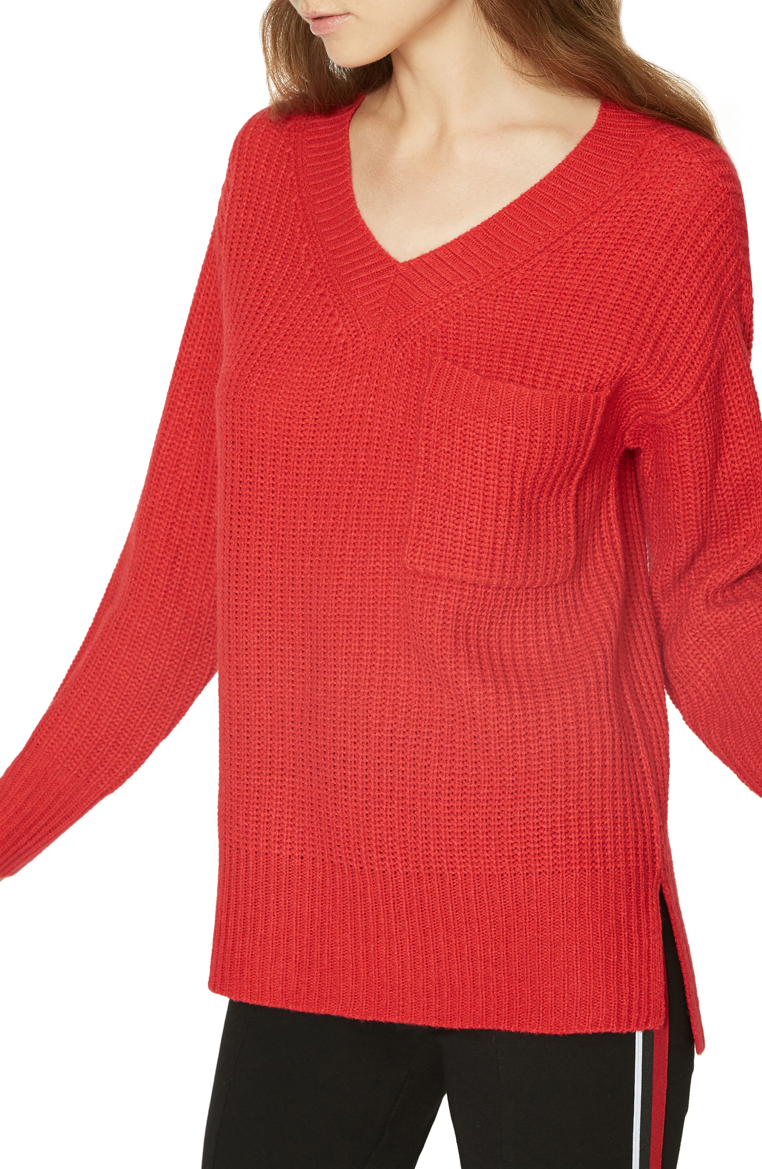 Amare Shaker Sweater,                        Alternate,                        color, CHERRYWINE