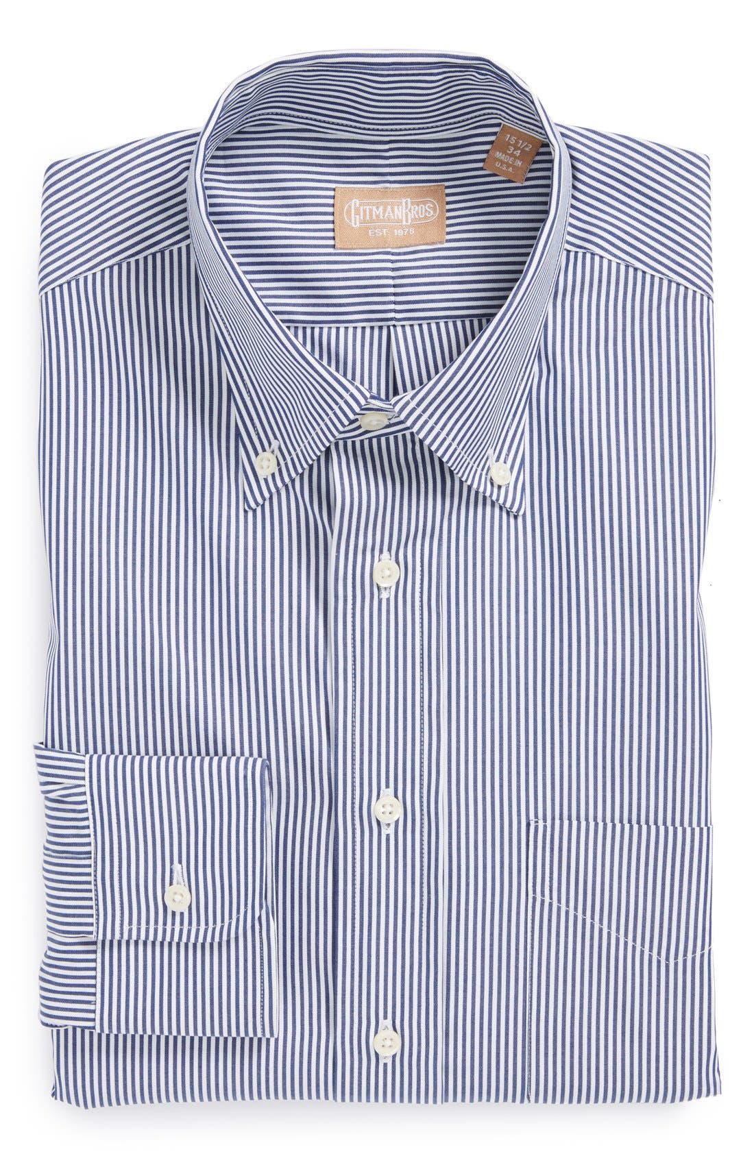 Gitman Regular Fit Bengal Stripe Cotton Broadcloth Button Down Dress Shirt Nordstrom