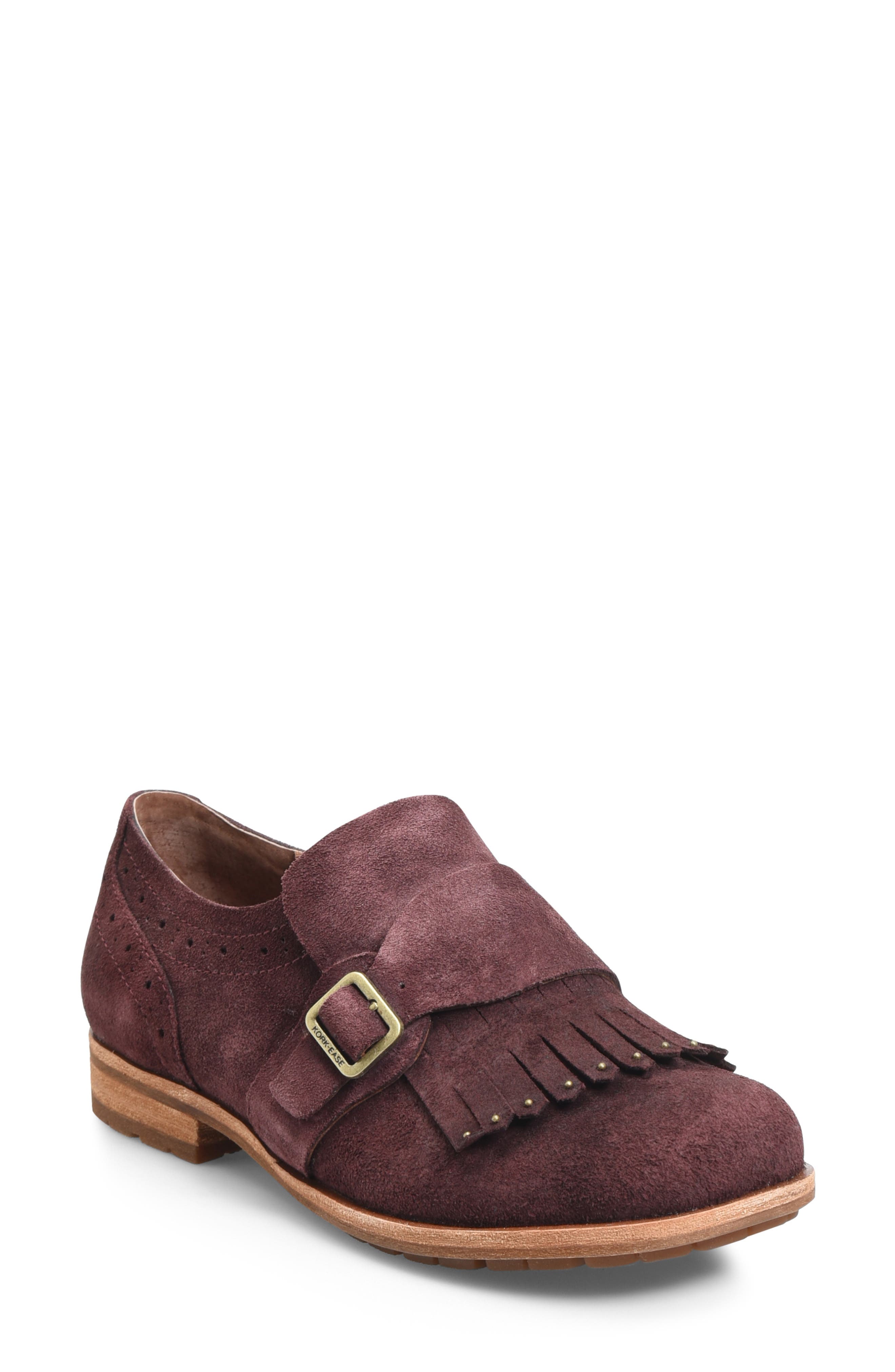 Kork-Ease Bailee Kiltie Monk Strap Shoe, Red