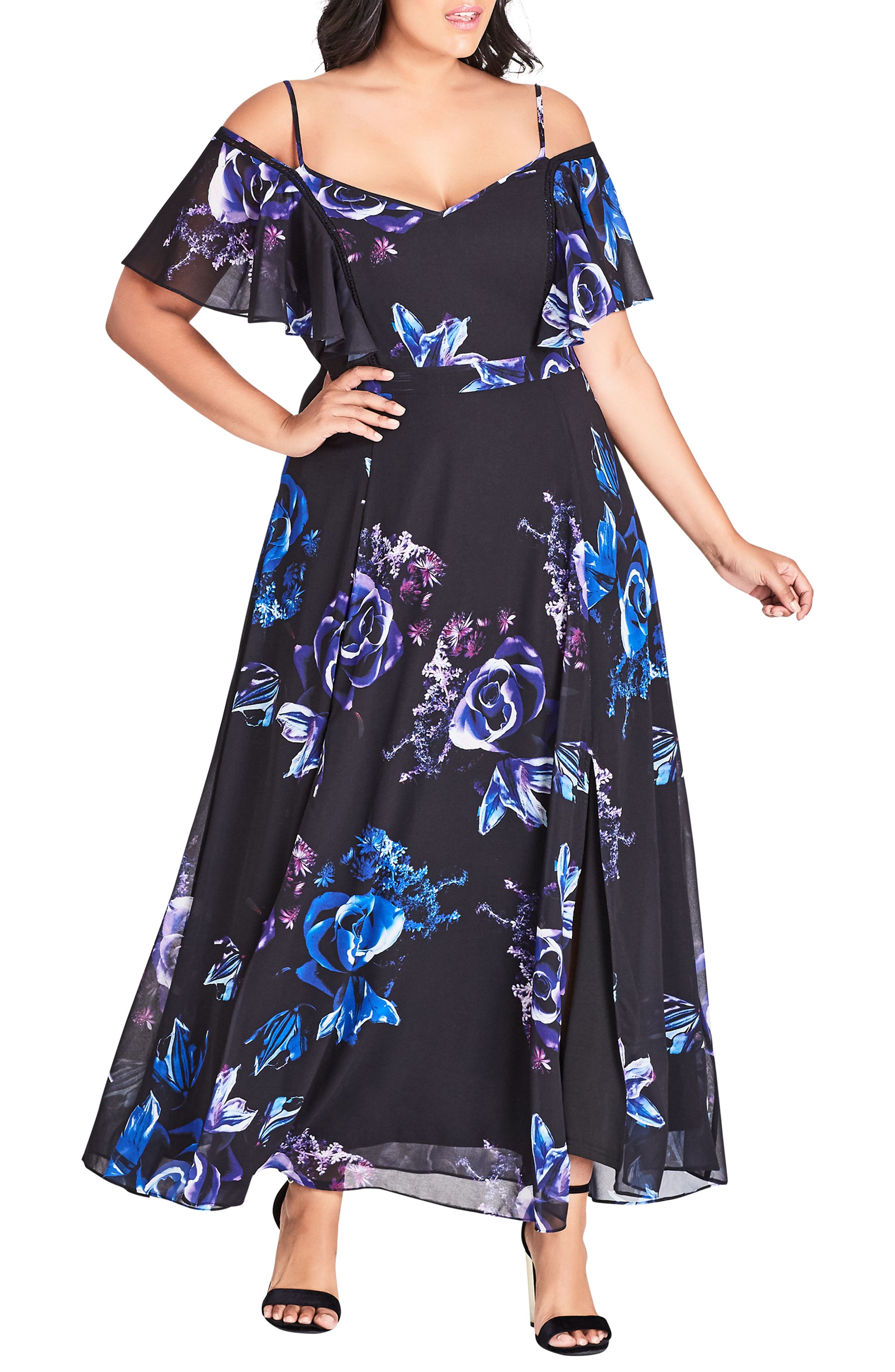 Plus Size City Chic Electric Rose Maxi Dress