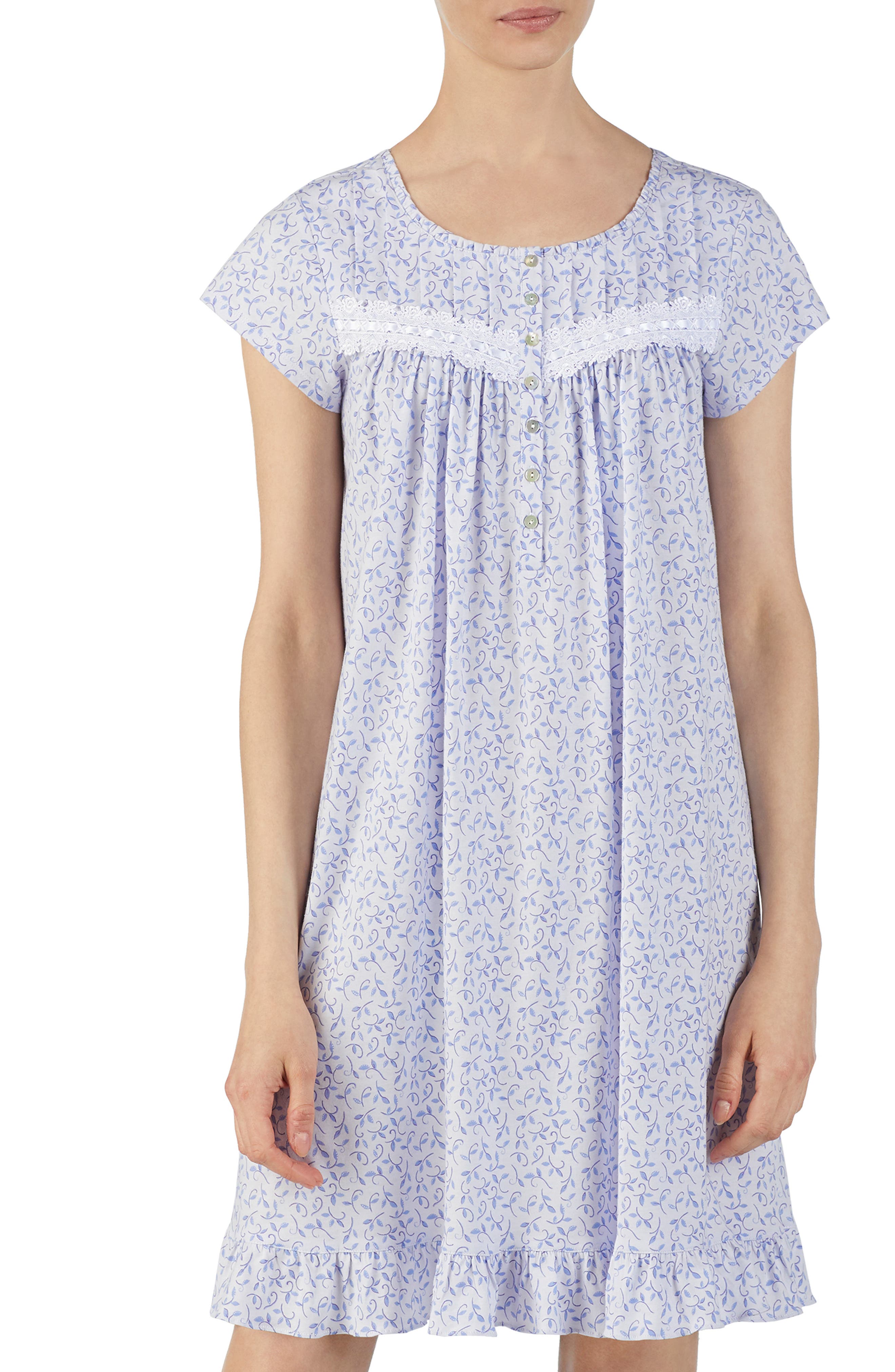 Eileen West Cotton Jersey Nightgown, Purple