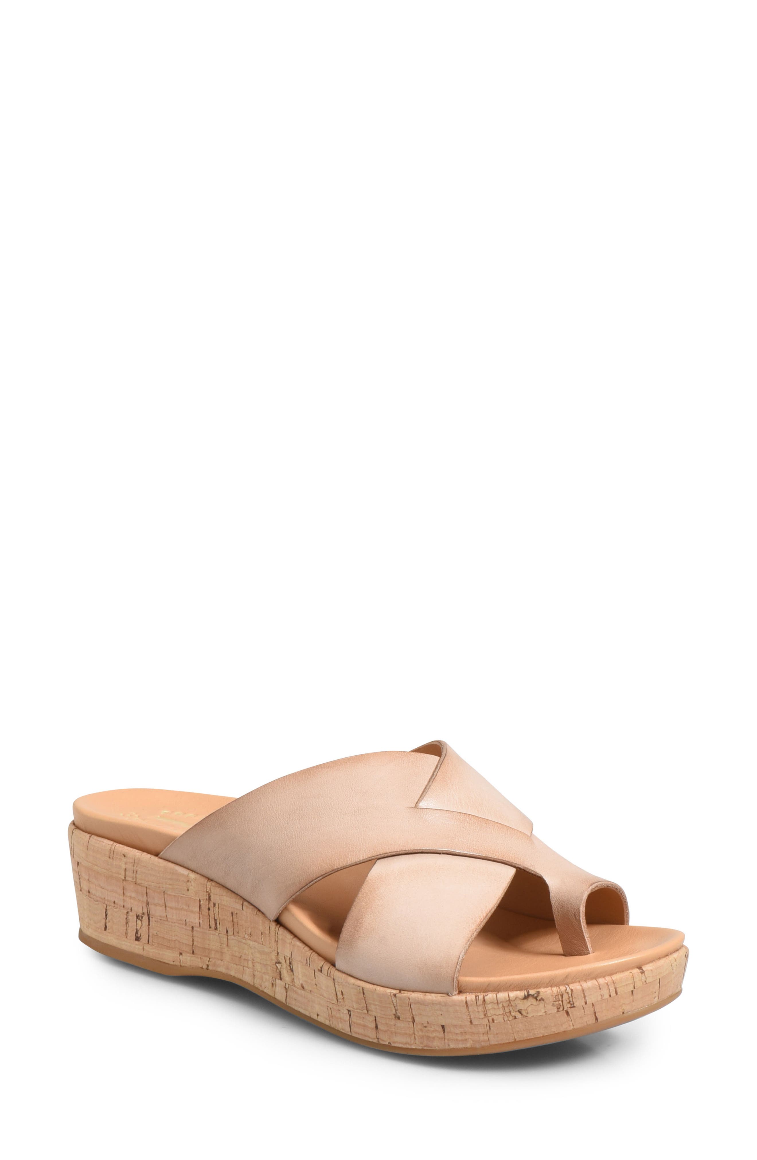 Kork-Ease Baja Wedge Slide Sandal, Beige