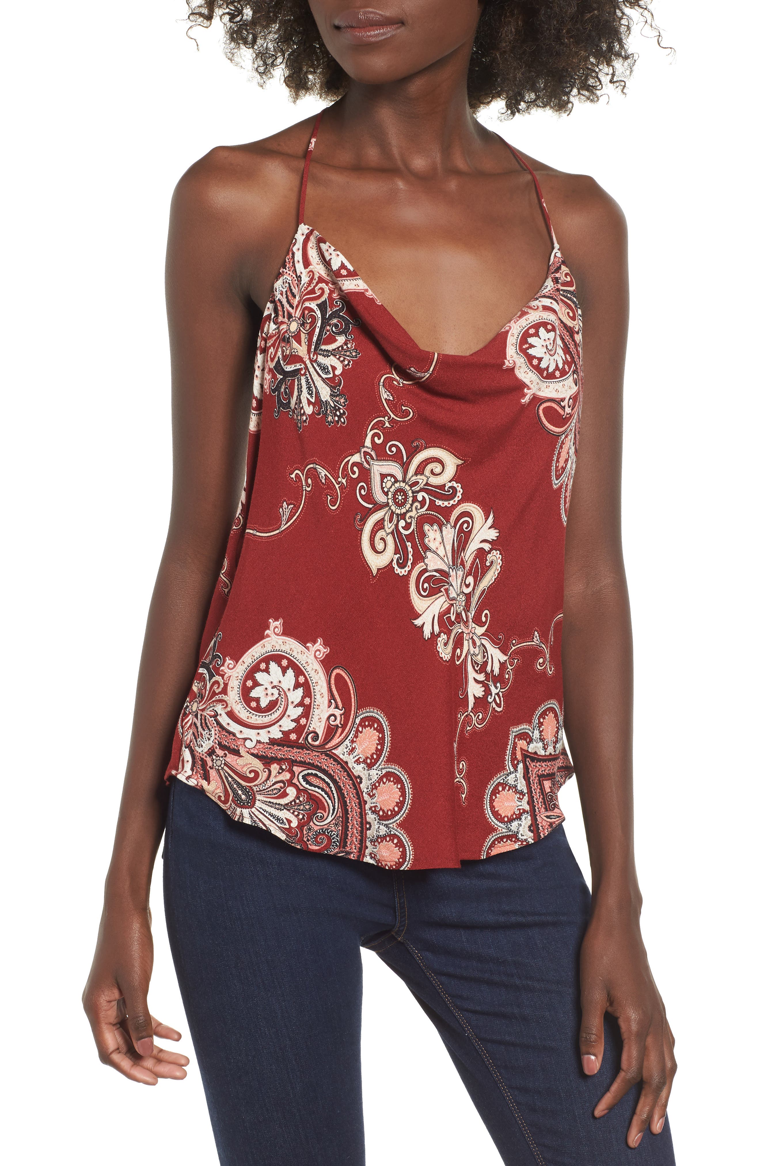 Afrm Finn T-Back Camisole, Red