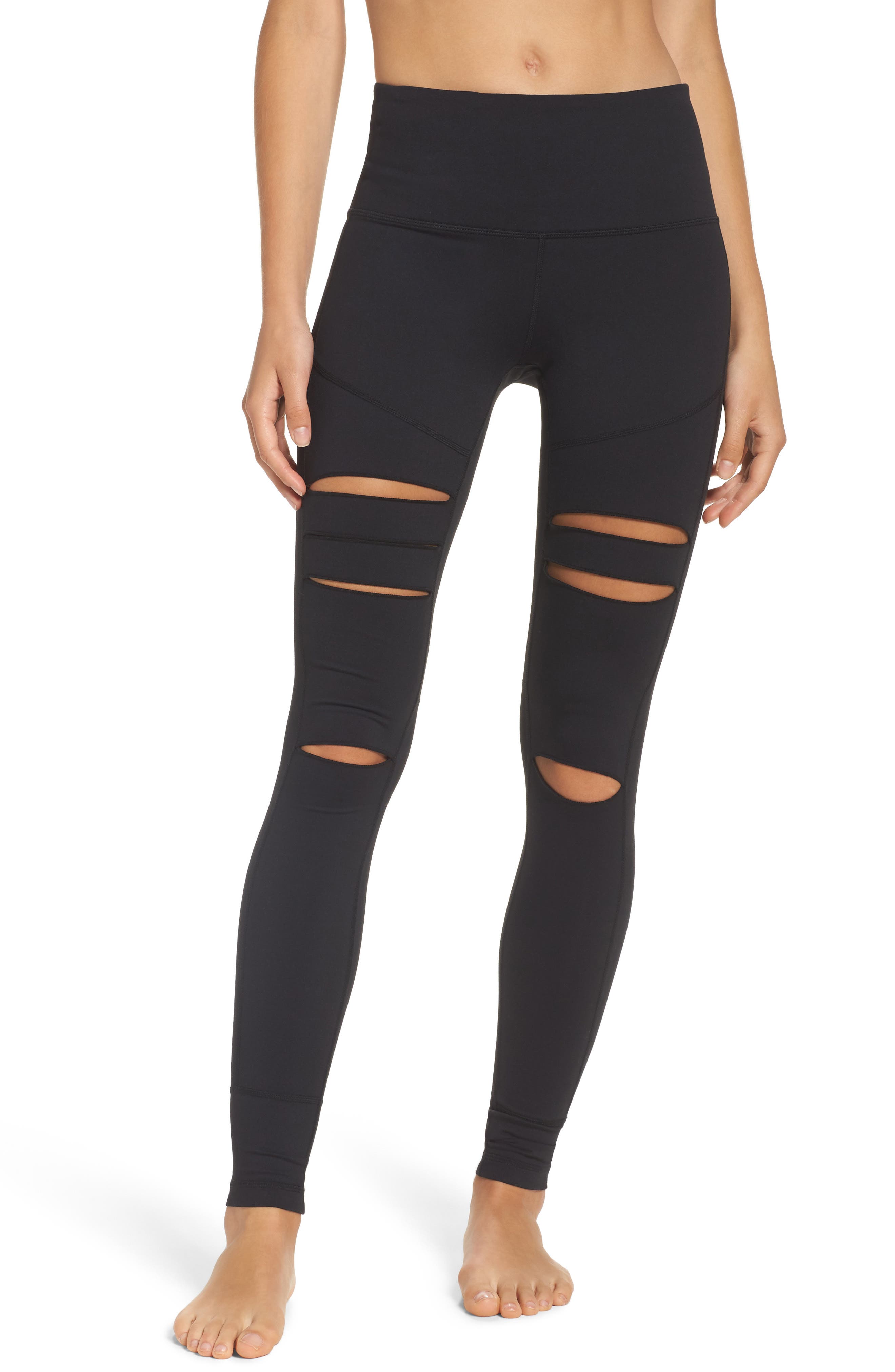 Zella Cece High Waist Open Knee Leggings Nordstrom
