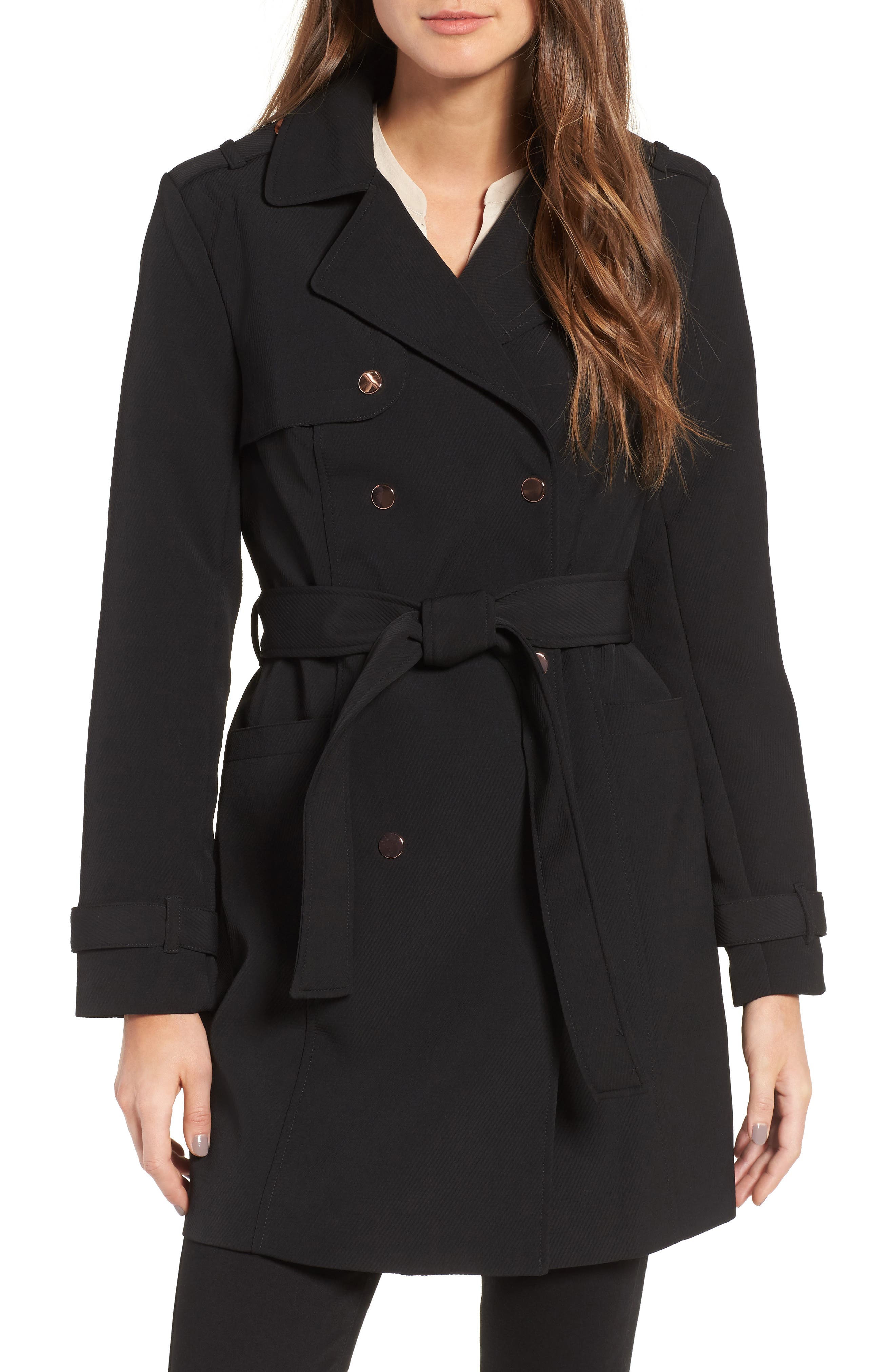 Cole New York Belted Trench Coat Nordstrom