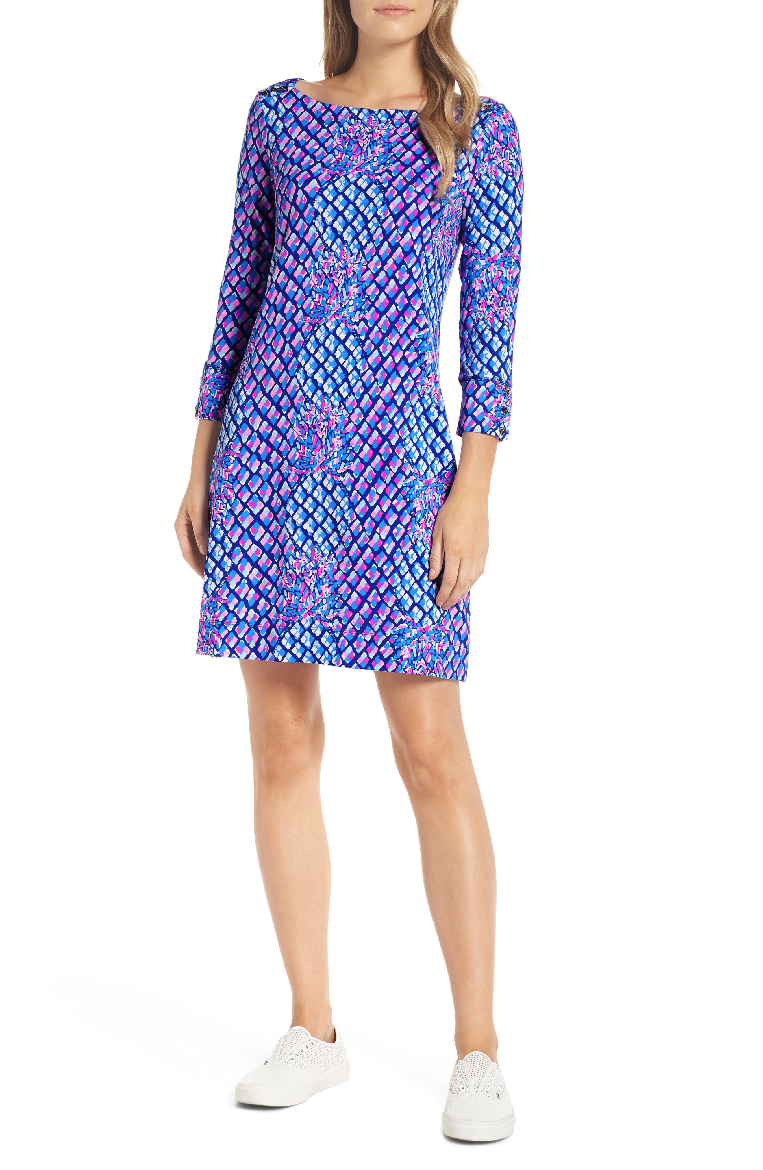 Lilly Pulitzer Sophie Upf 50+ Shift Dress, Blue