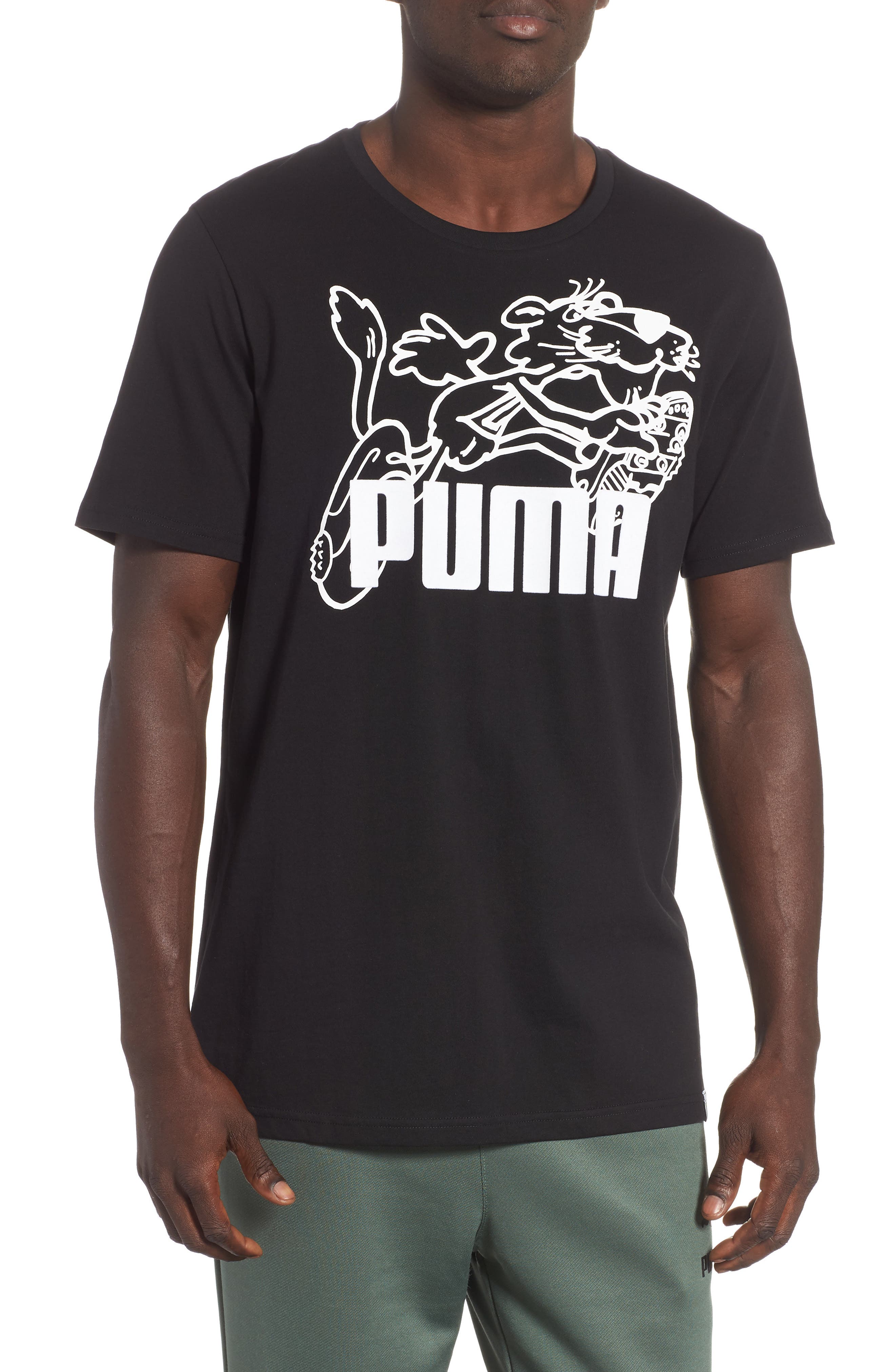 Puma Retro Sports T-Shirt, Black