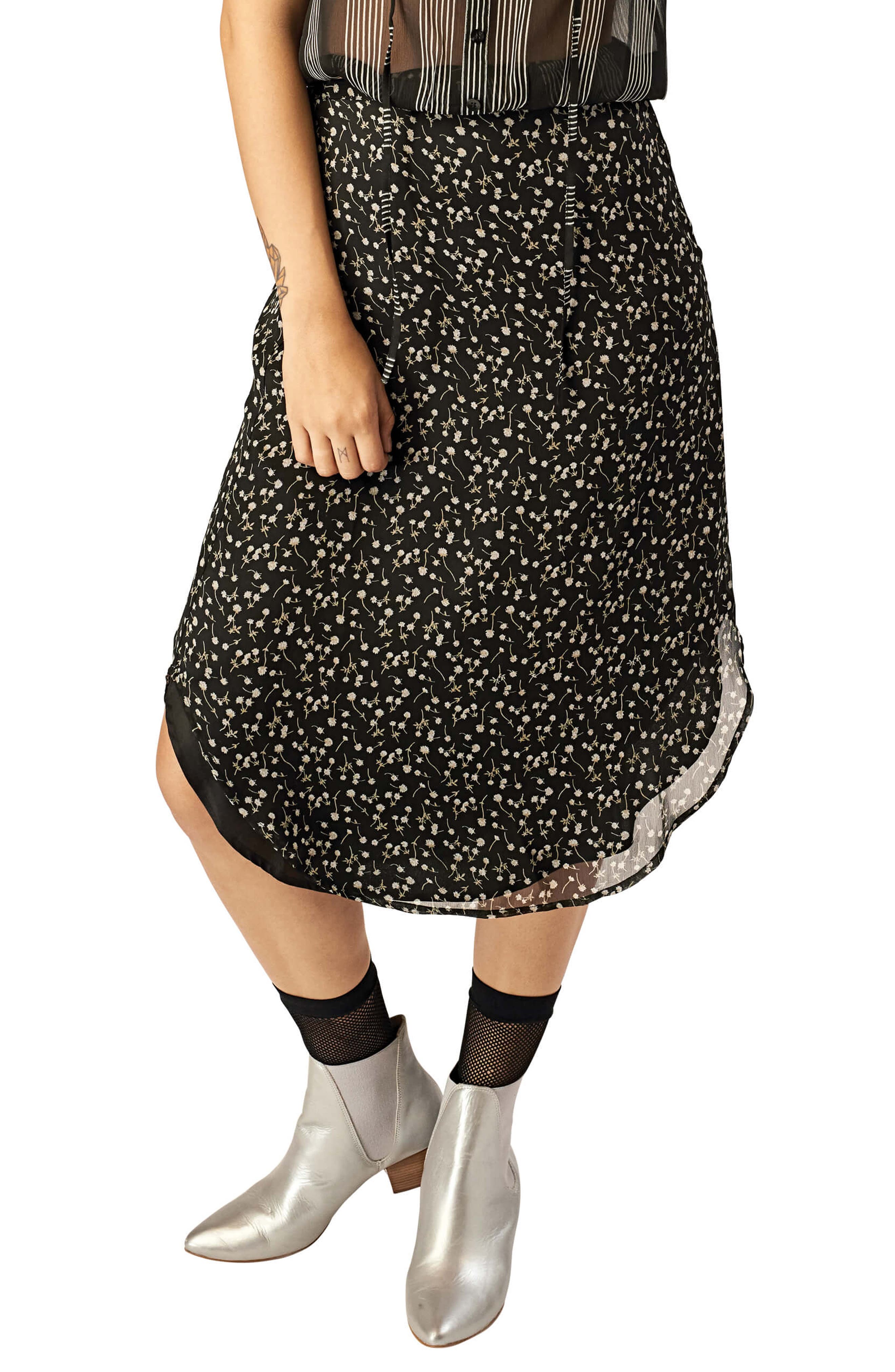 Stone Row Tropickle Skirt, Black