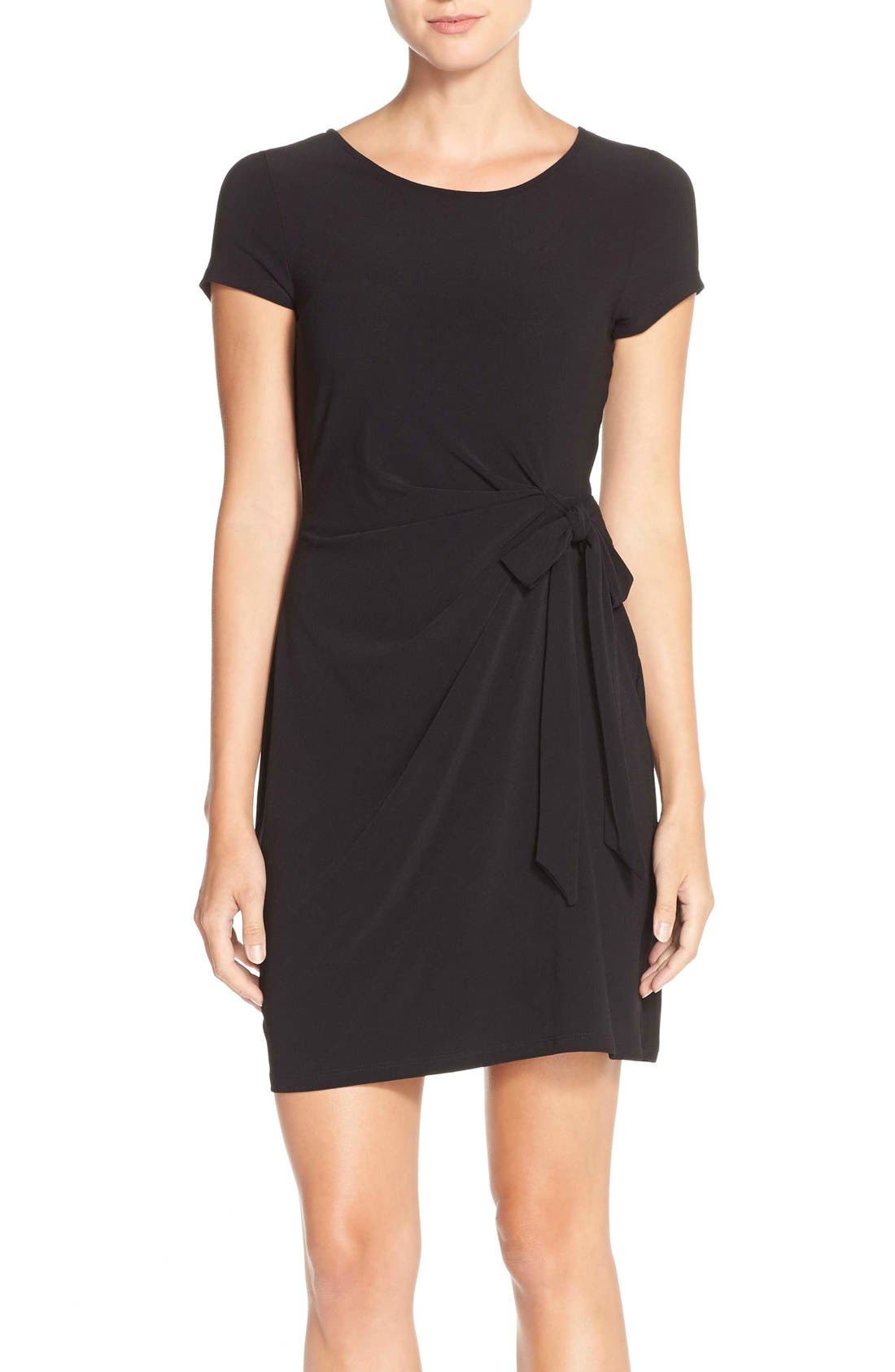 Leota Side Tie Jersey Sheath Dress