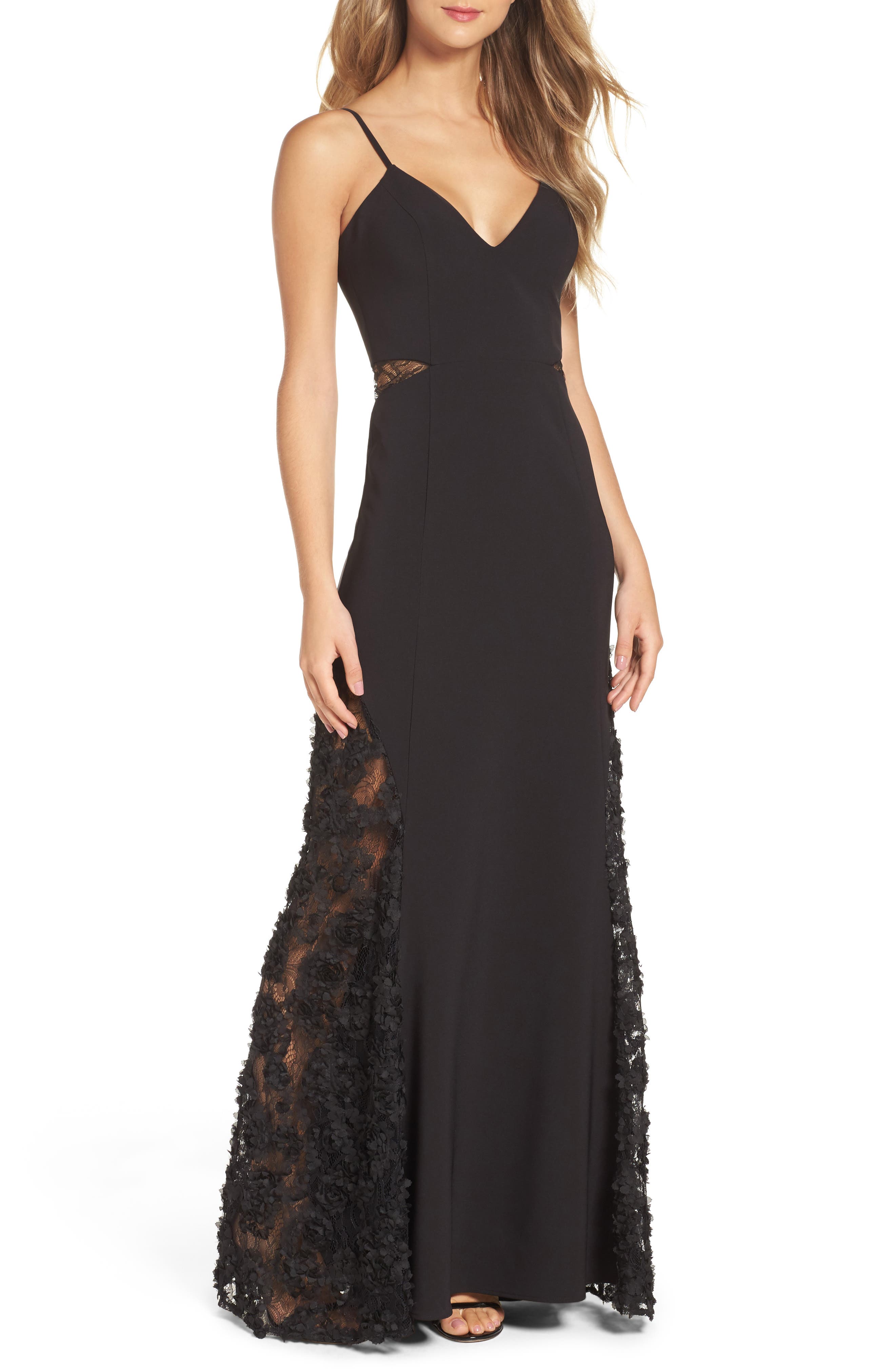 Maria Bianca Nero Shannon Lace Inset Gown
