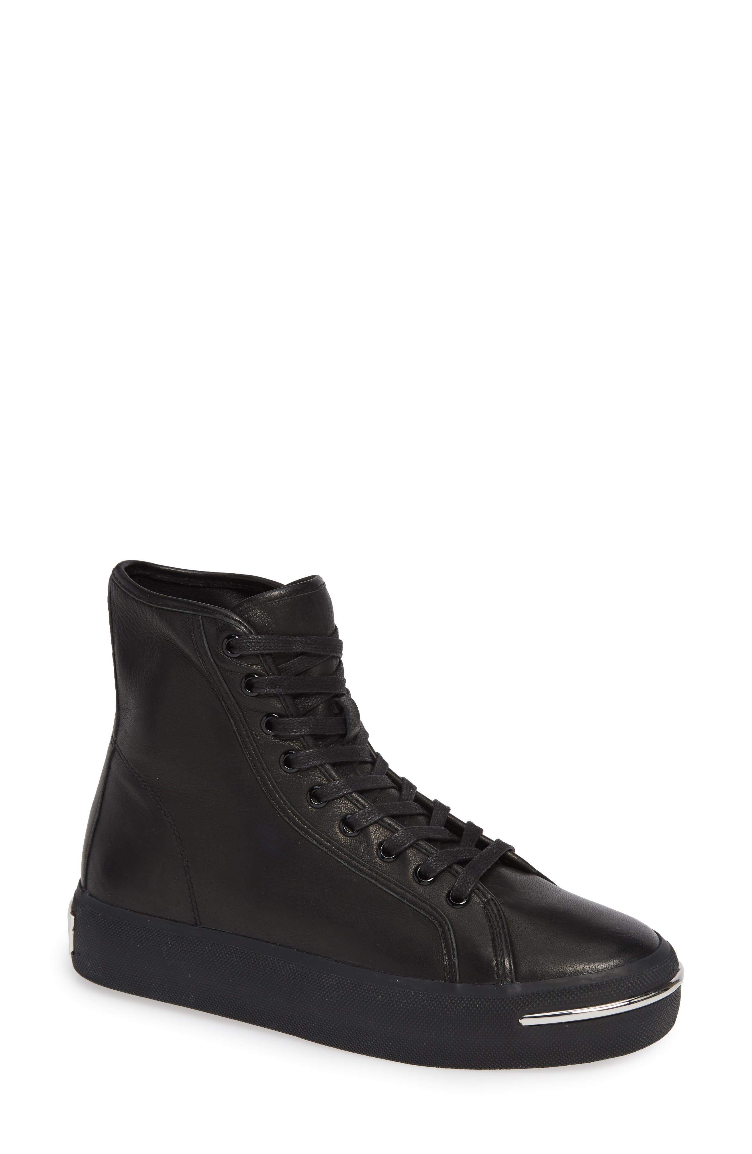 Alexander Wang Pia High Top Sneaker, Black