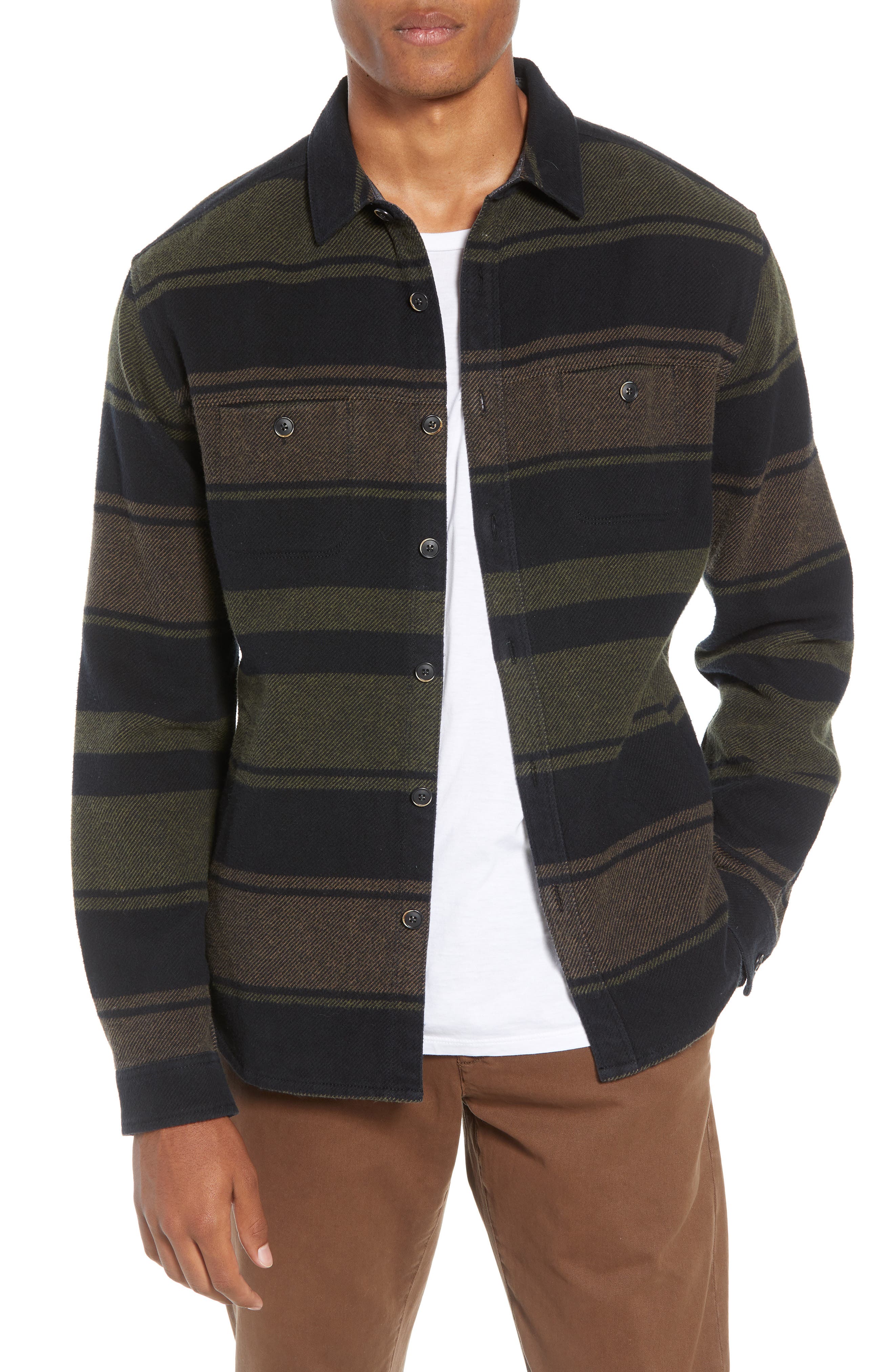 Life/after/denim Mount Royal Slim Fit Shirt Jacket, Black