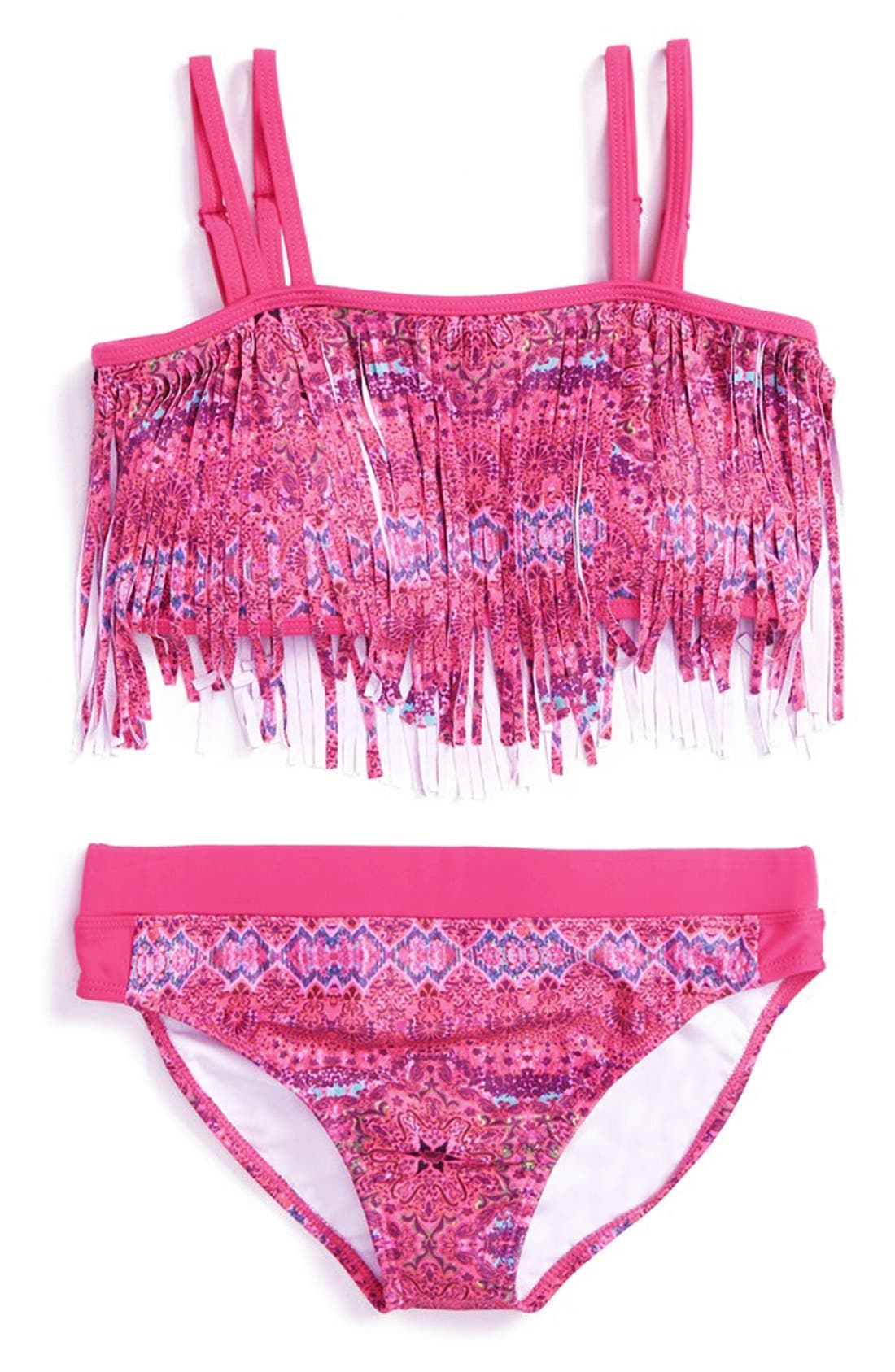 Limeapple Print Fringe TwoPiece Swimsuit (Little Girls) Nordstrom