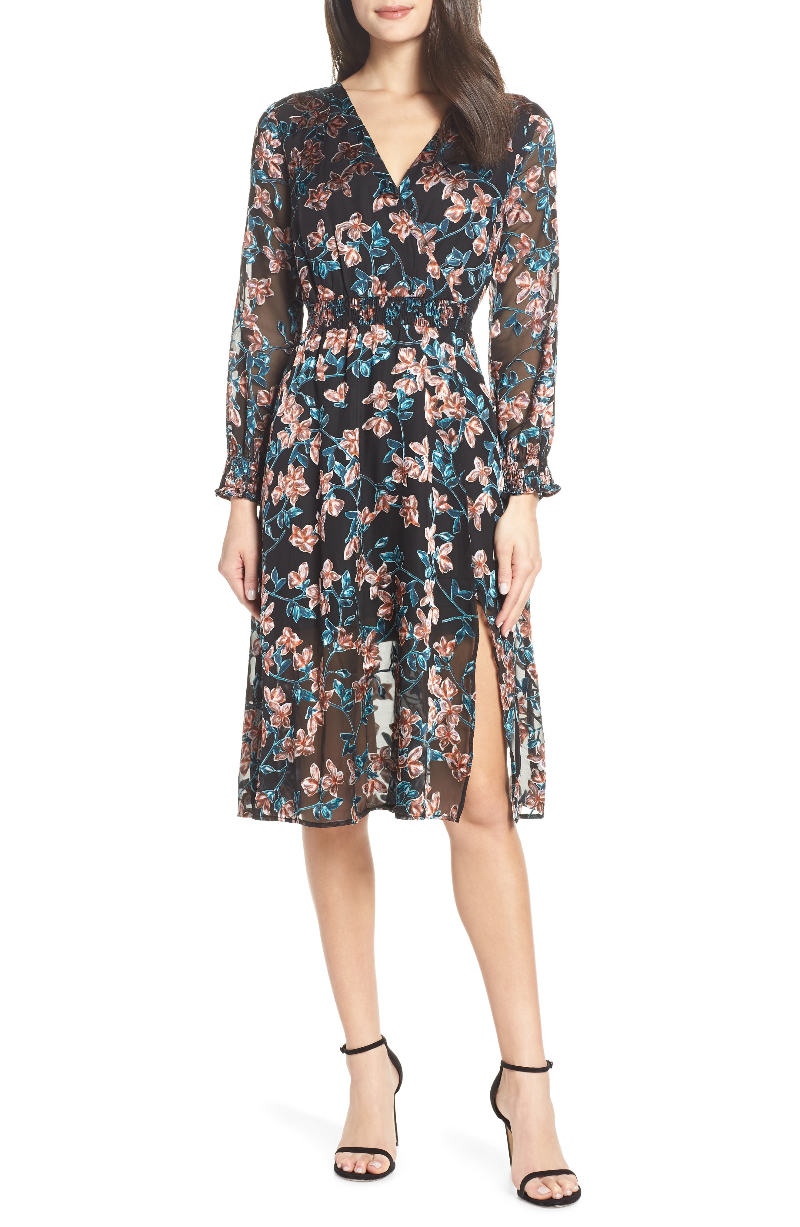 Ali & Jay Treat Me Like A Lady Floral Dress, Black