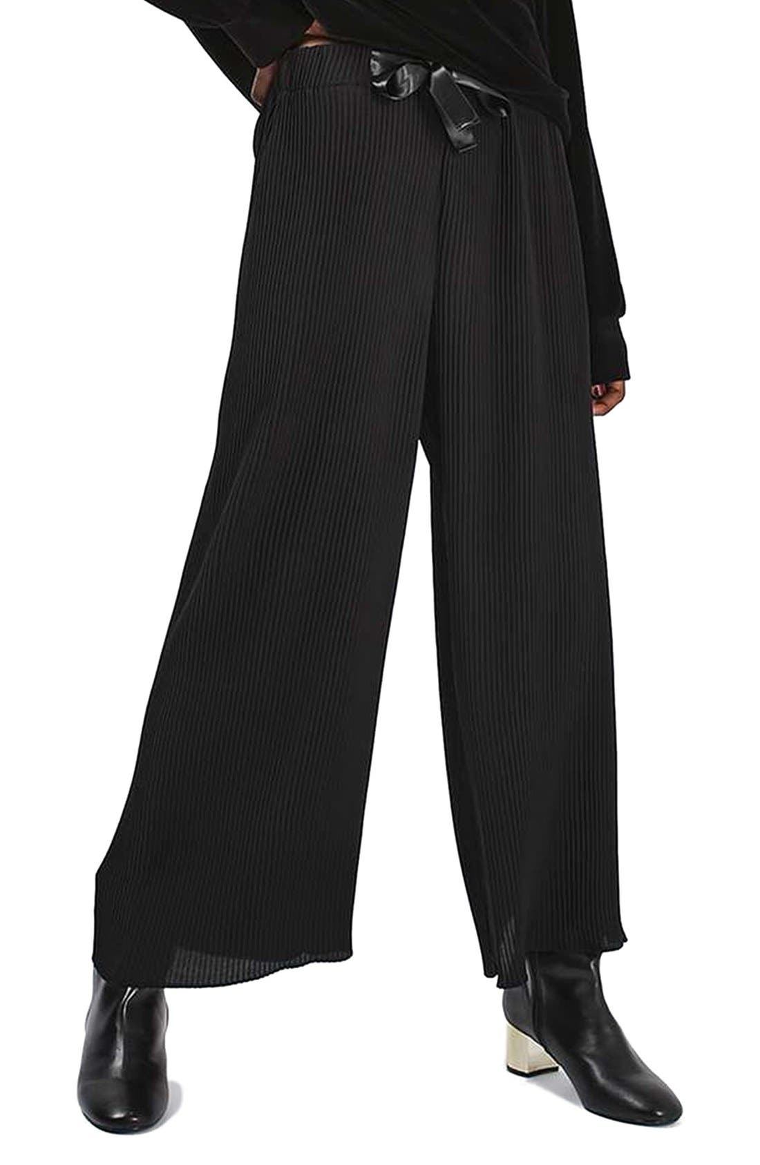 Ribbon Drawstring Plissé Trousers Nordstrom