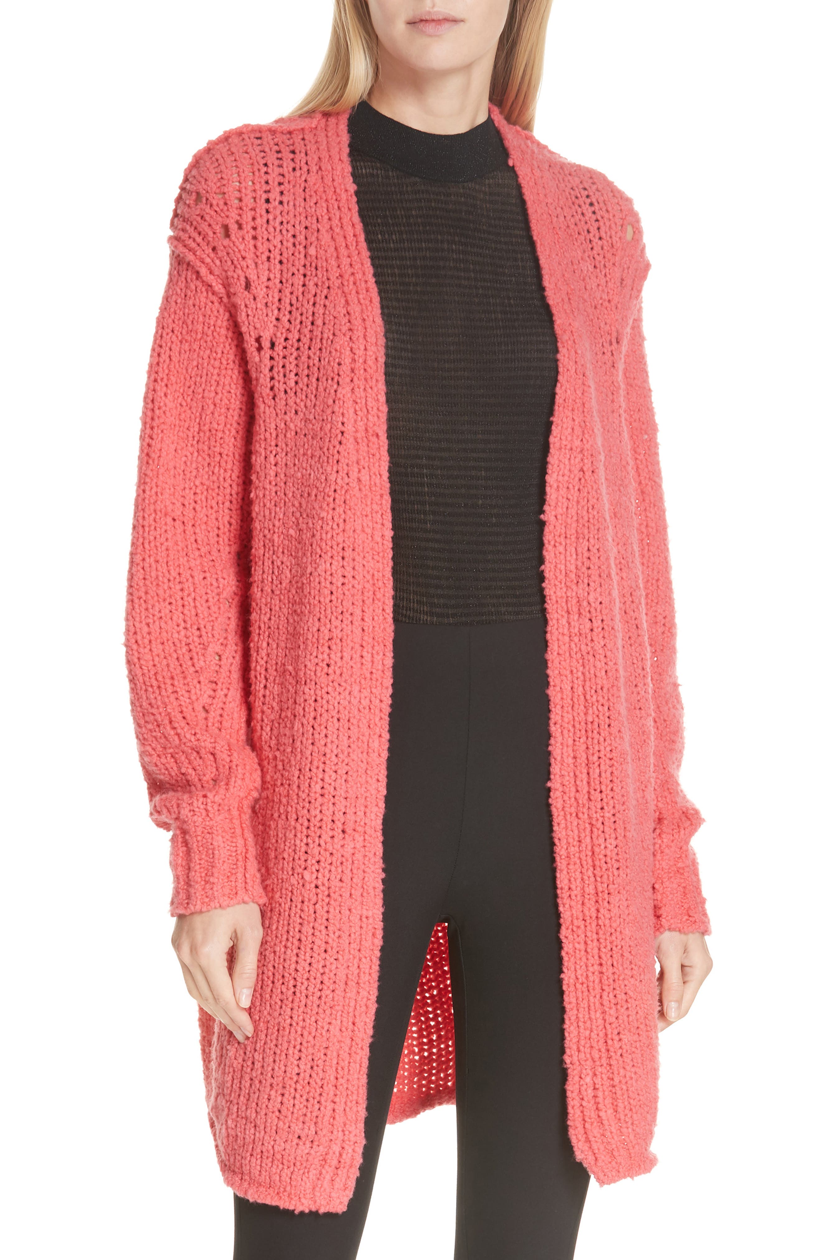 Rag & Bone Arizona Merino Wool Cardigan, Pink