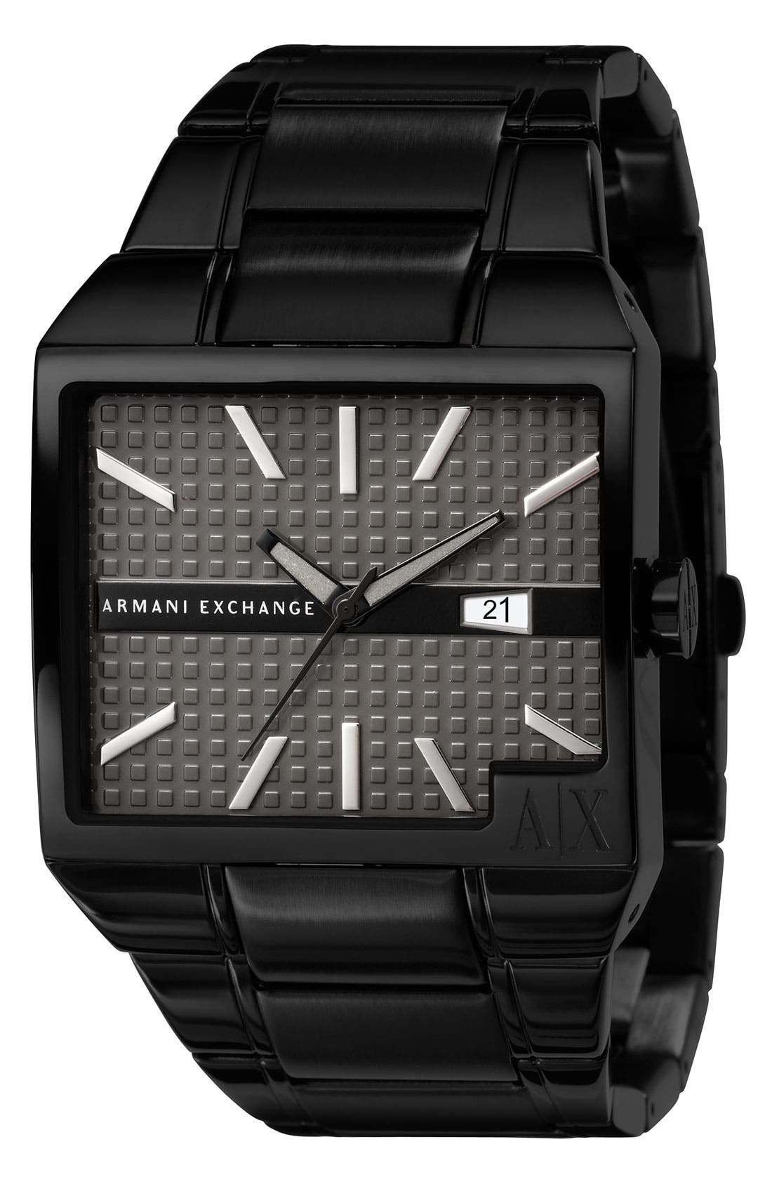 AX Armani Exchange Men's Wide Rectangular Watch, 43mm x 36mm Nordstrom