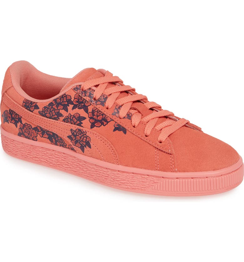 Suede TOL Graphic Sneaker, Main, color, SHELL PINK