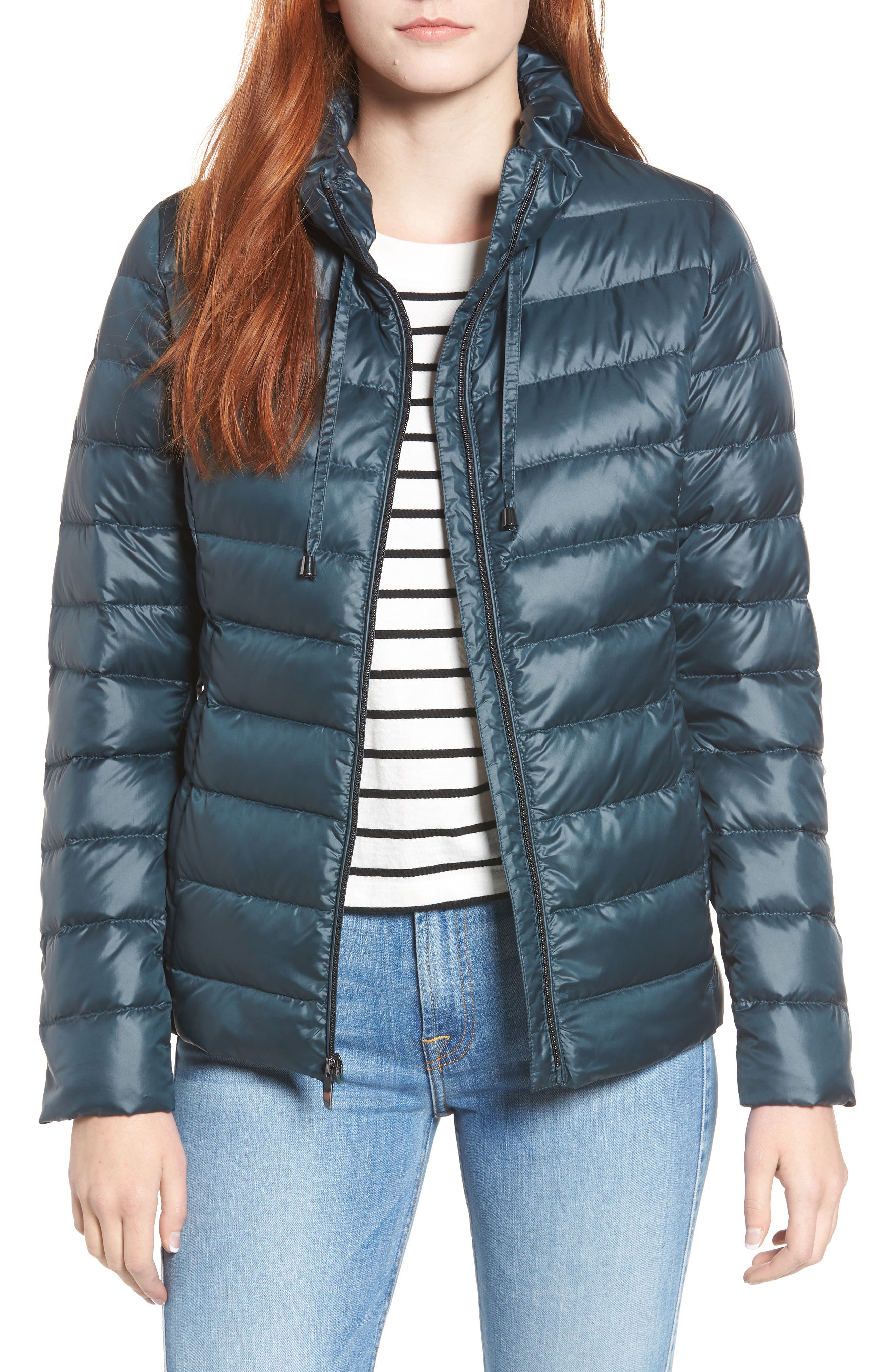 Via Spiga Packable Down Coat, Blue